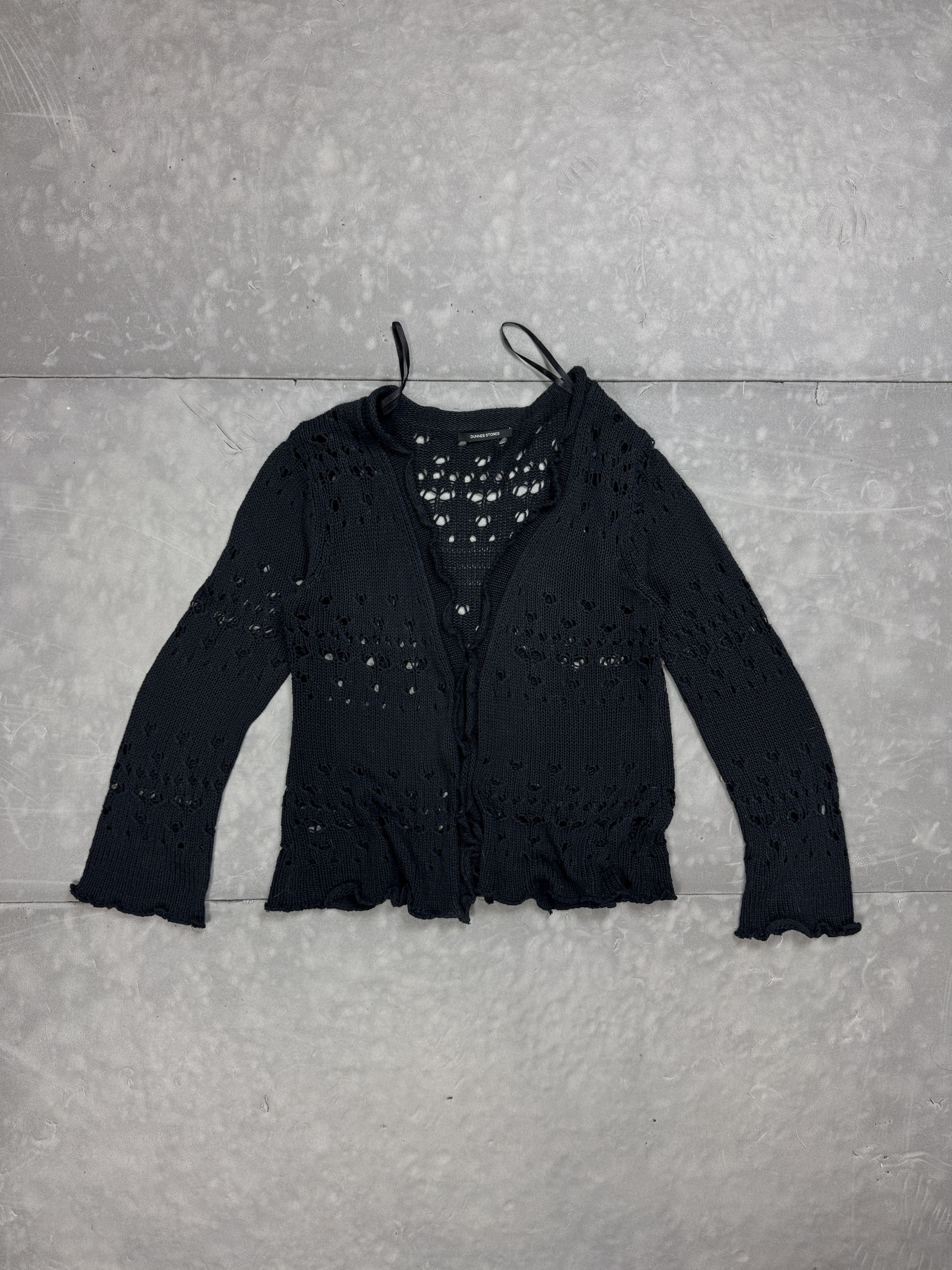 Dunnes Dunnes Stores navy black sweater cardigan retro 90s Size S / US 4 / IT 40 - 1 Thumbnail