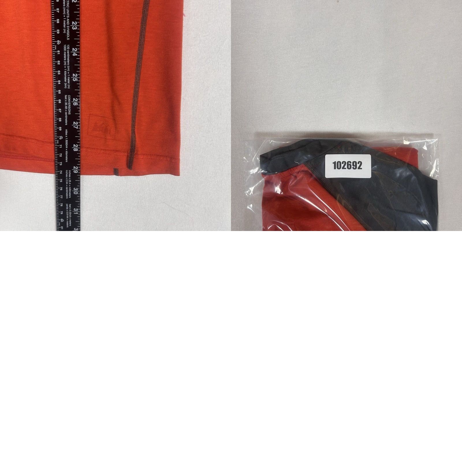 Vintage REI Compression Base Layer Shirt Mens XL Long Sleeve Mock Neck Pullover USA Army Orange Solid Athletic Knit Running Hiking Gym & Training Size US XL / EU 56 / 4 - 8 Thumbnail