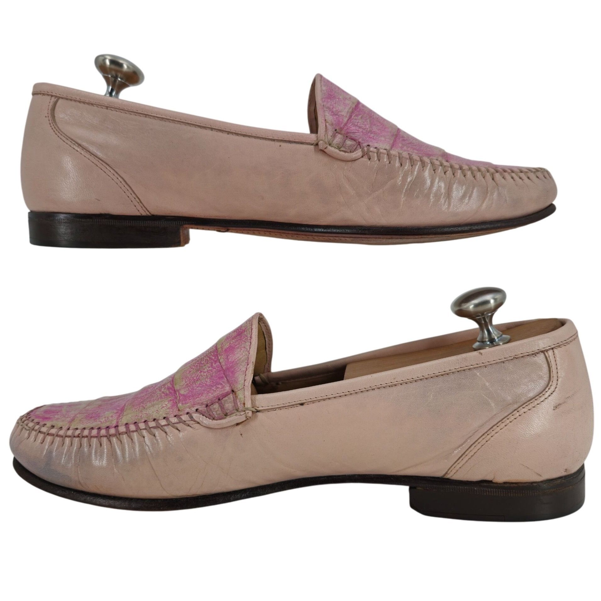 Other Vintage Pink Exotic Caiman Michele Loisi Italy Mens 10 Shoe Size US 10 / EU 43 - 9 Thumbnail