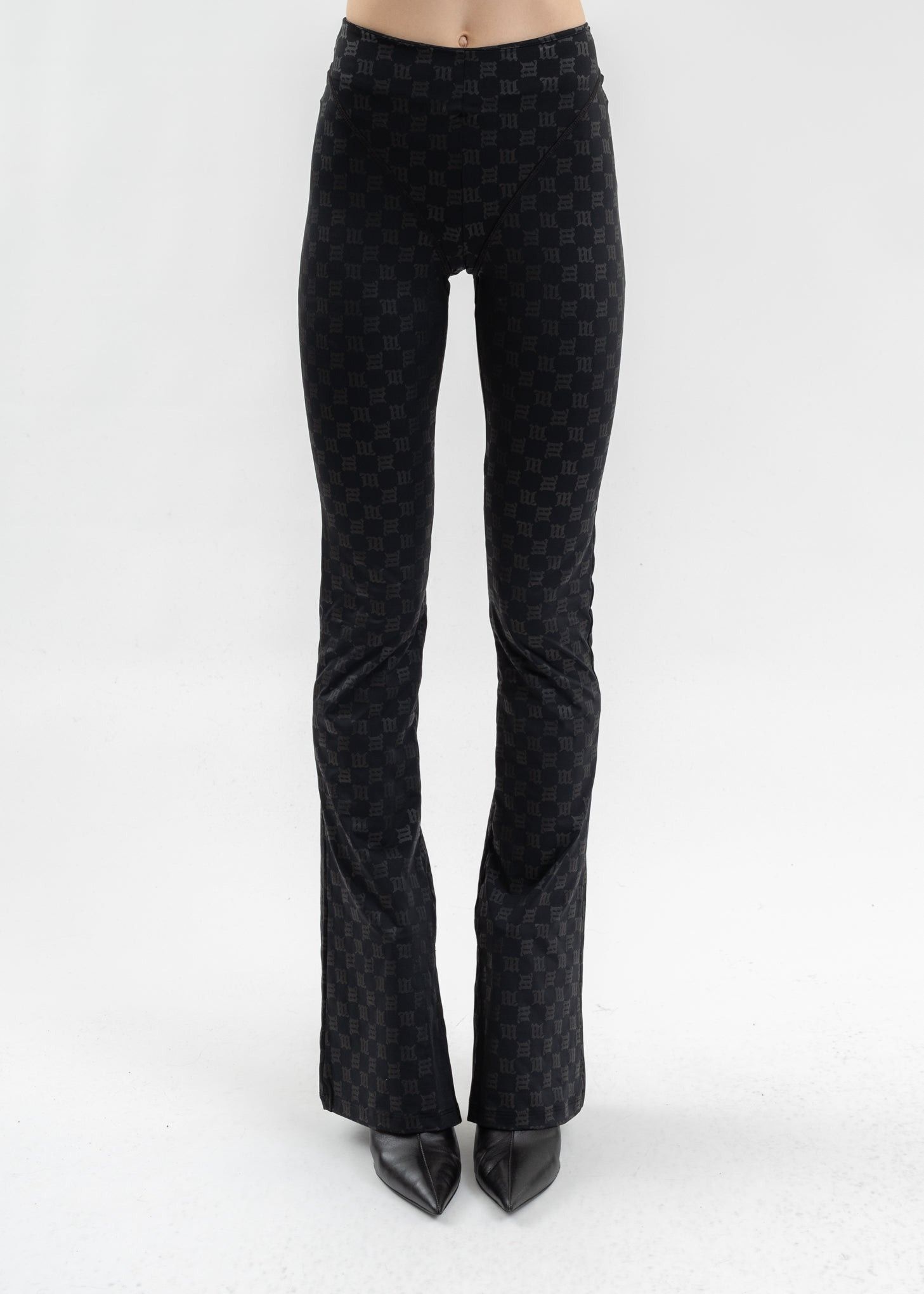 Misbhv $390 MISBHV Monogram Flared Trousers Size 28" / US 6 / IT 42 - 1 Thumbnail