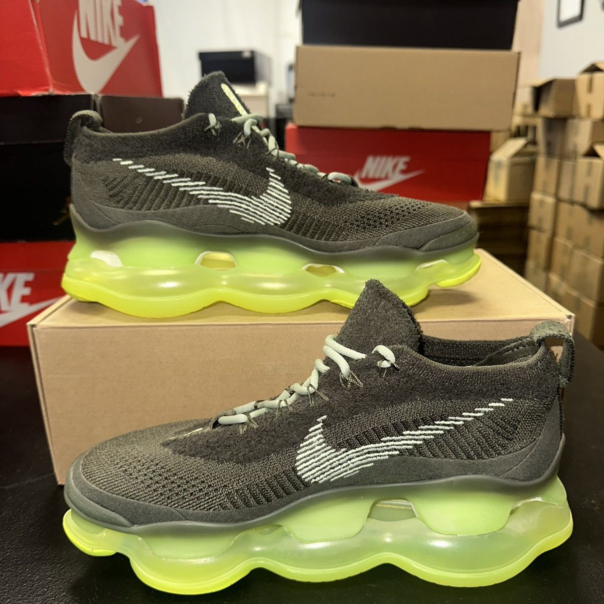 Nike Size 8 - Nike Air Max Scorpion FK Green-Volt DJ4701-300 Size US 8 / EU 41 - 2 Thumbnail