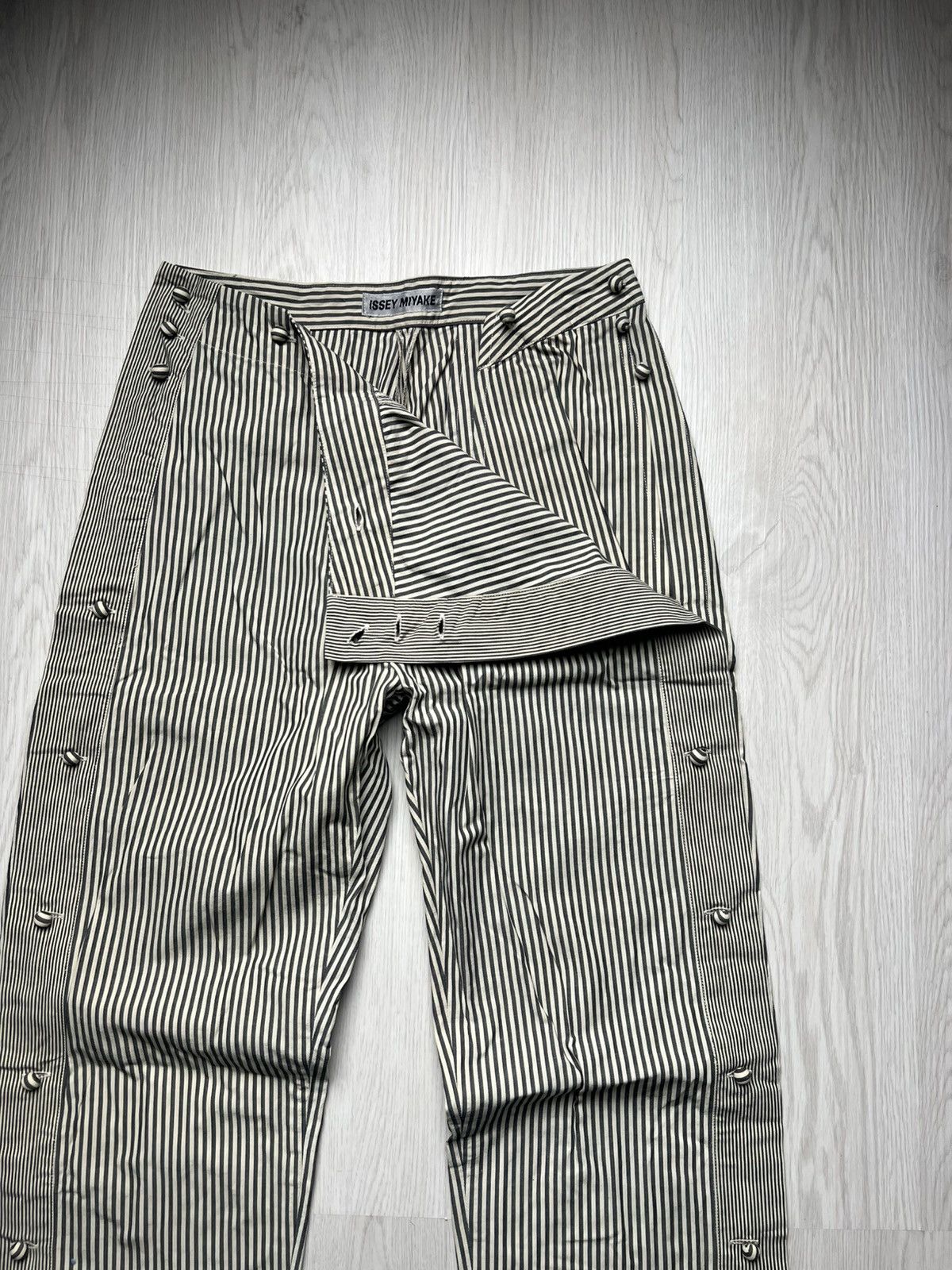 Issey Miyake Archive Issey Miyake Side Button Stripe Pants Size US 28 / EU 44 - 4 Thumbnail