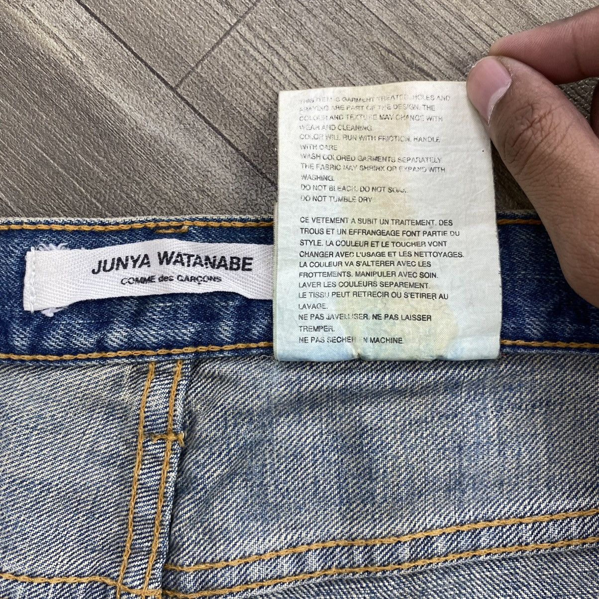 Junya Watanabe 🇯🇵Vintage Junya Watanabe Comme Des Garcons Selvedge Jeans CDG Size US 34 / EU 50 - 13 Thumbnail