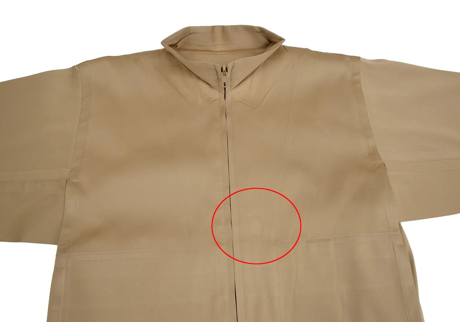 Issey Miyake Satin Zip-Up Packable Jacket in Beige Size US L / EU 52-54 / 3 - 4 Thumbnail