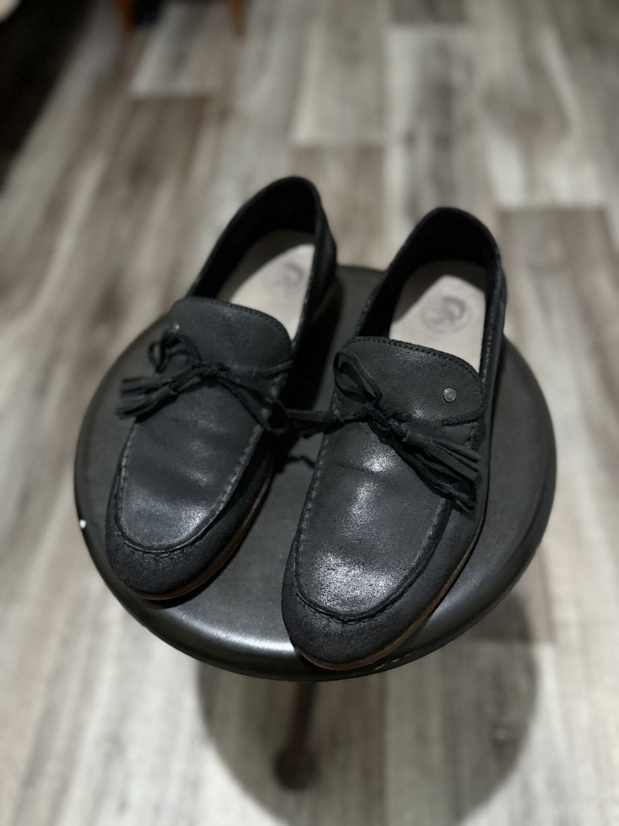 Diesel DIESEL RARE MEN’S BLACK LEATHER LOAFERS SLIP ON SHOES Size42 Size US 9.5 / EU 42-43 - 4 Thumbnail