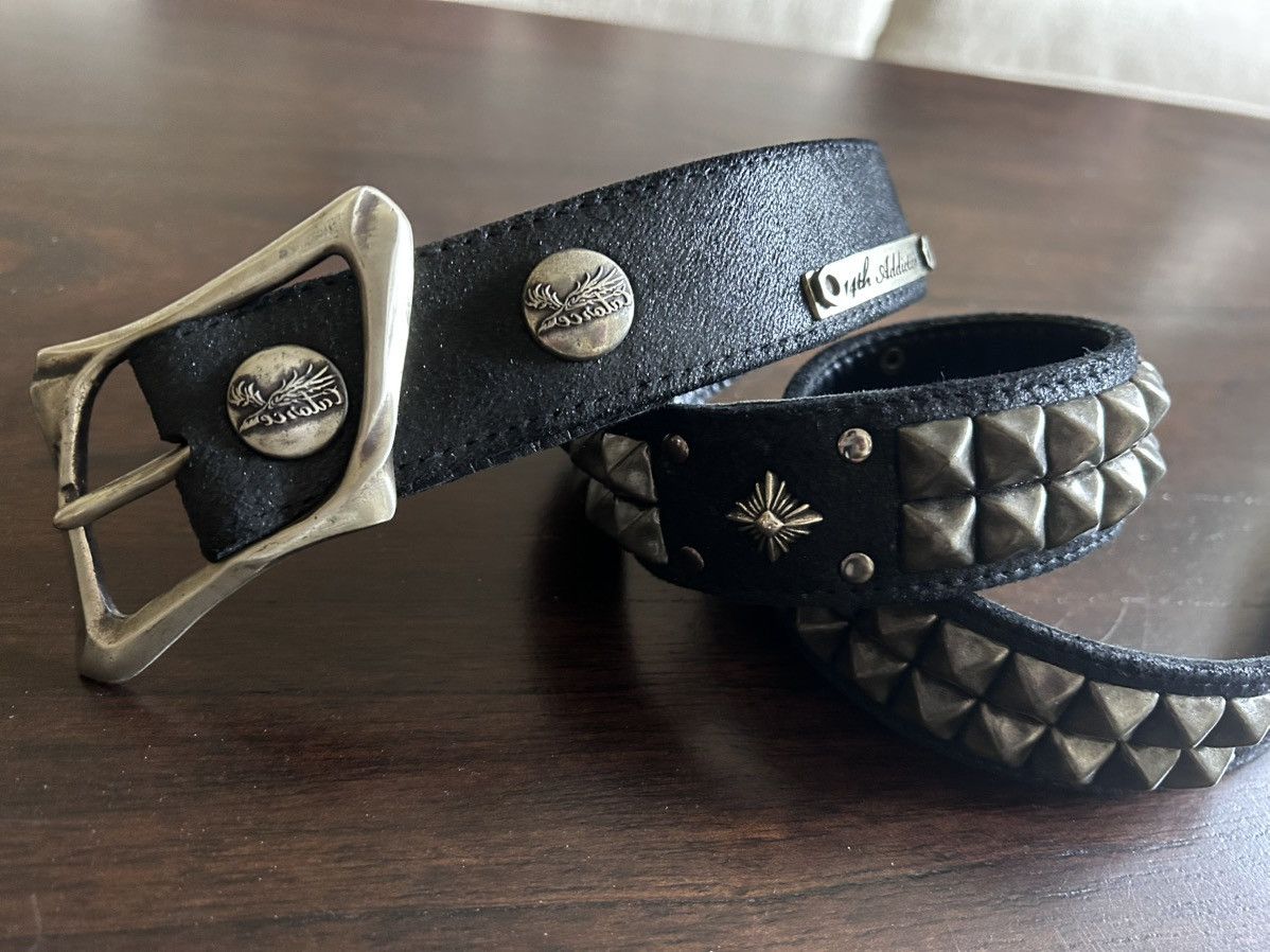 14Th Addiction Sid Nancy Belt Aged Silver in Black, Men’s (Size 30)