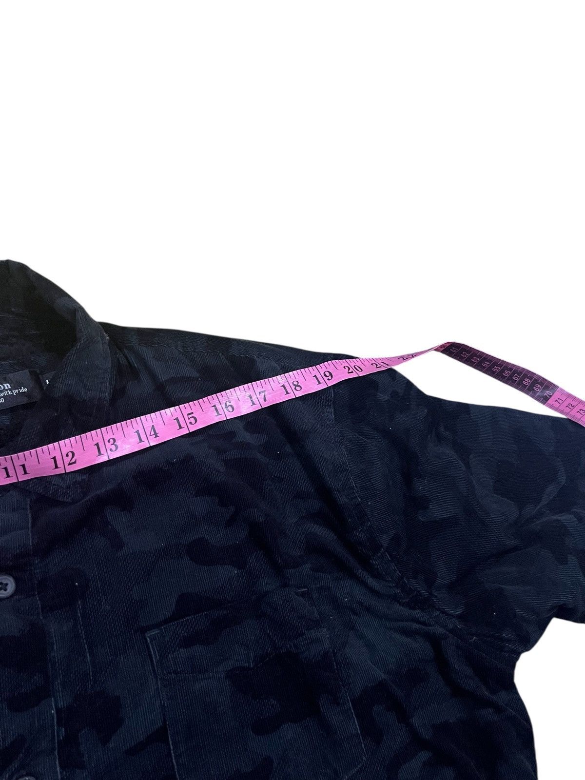 Japanese Brand THRUXTON CAMO BLACK CORDUROI FLEECE BUTTON UP JAKET Size US L / EU 52-54 / 3 - 11 Thumbnail
