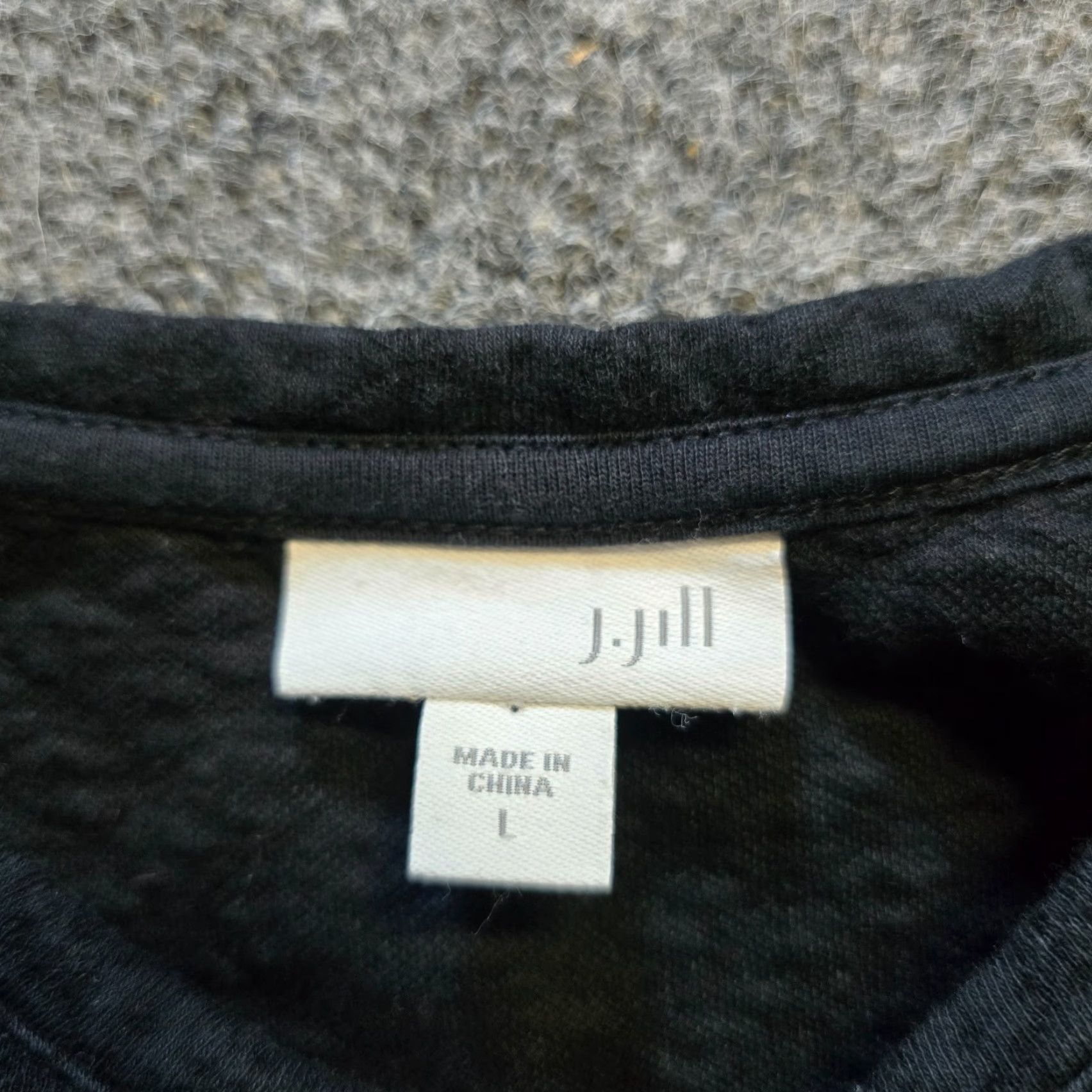 J. Jill J. Jill Sweater Womens Size Large Black Textured Cozy Sweatshirt Casual Lounge Shirt Size L / US 10 / IT 46 - 4 Thumbnail