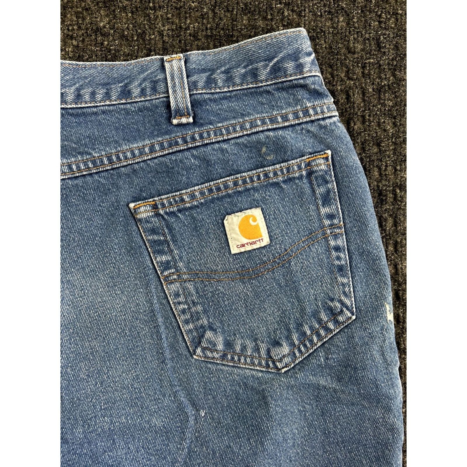 Carhartt VINTAGE Carhartt Jeans Relaxed Fit 38 x 30 Denim Blue 80s 90s Grunge Logo City Skater Mens Jeans Size US 38 / EU 54 - 3 Thumbnail