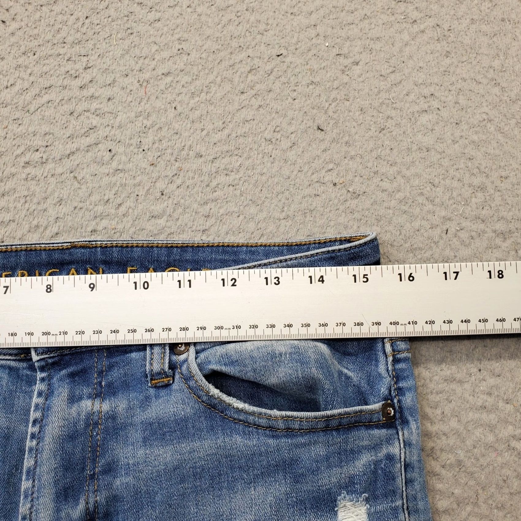American Eagle Outfitters American Eagle Outfitters Jeans Mens 29x30 Blue Denim Distressed Straight Next Level Flex Jeans Size US 29 - 6 Thumbnail