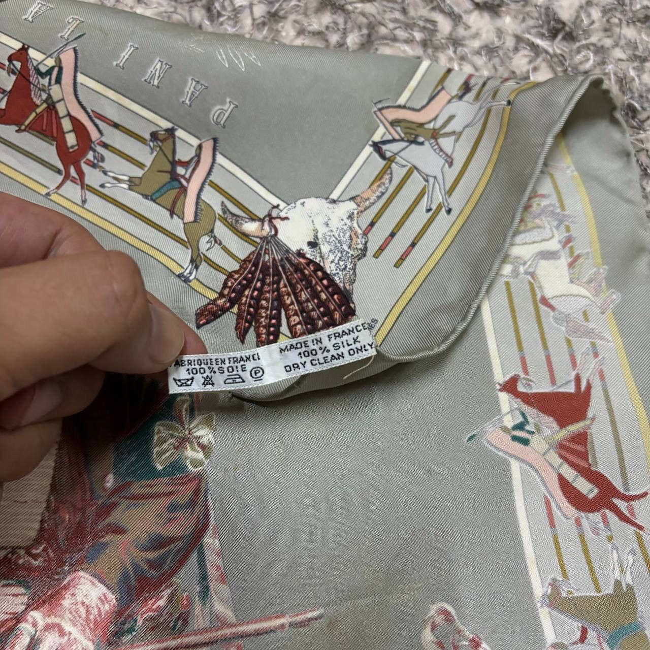 Hermes Hermes Silk Pani La Shar Pawnee Wash Scarf Bandana Size ONE SIZE - 6 Thumbnail