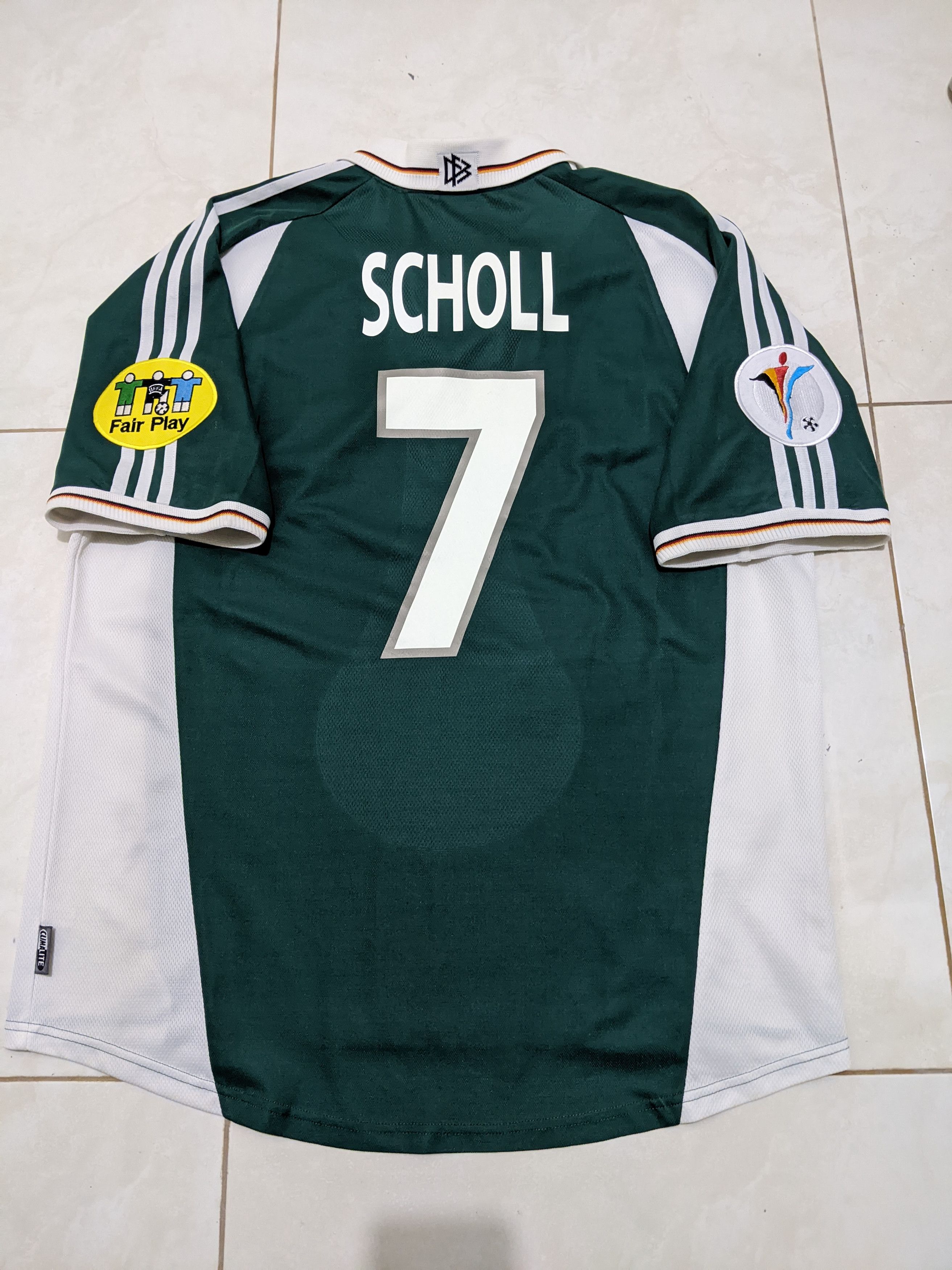 Adidas Germany away 2000 euro cup Scholl Jersey football shirt Size US XL / EU 56 / 4 - 2 Thumbnail