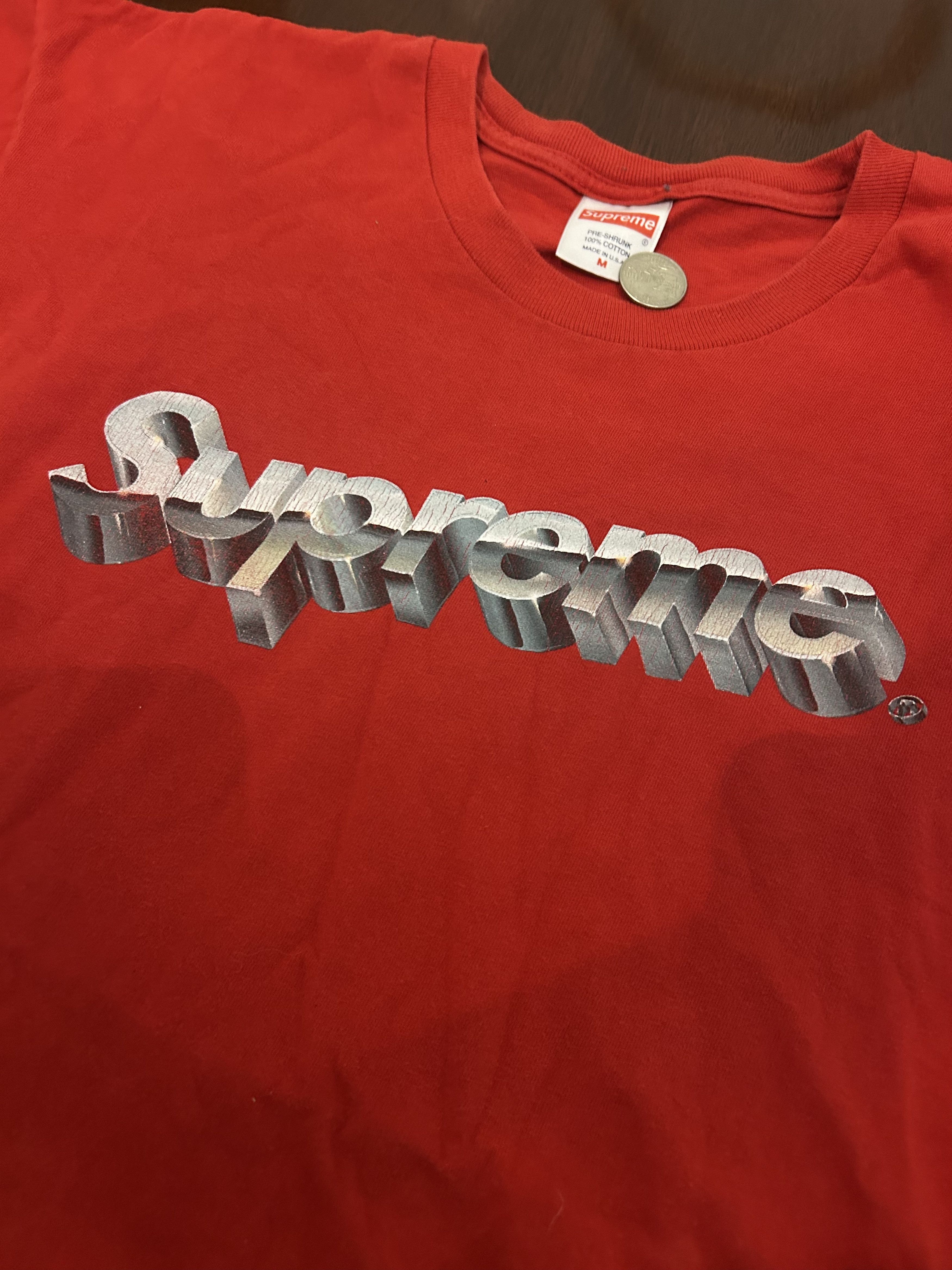 Supreme Supreme Chrome Logo T-shirt Size M Size US M / EU 48-50 / 2 - 2 Thumbnail