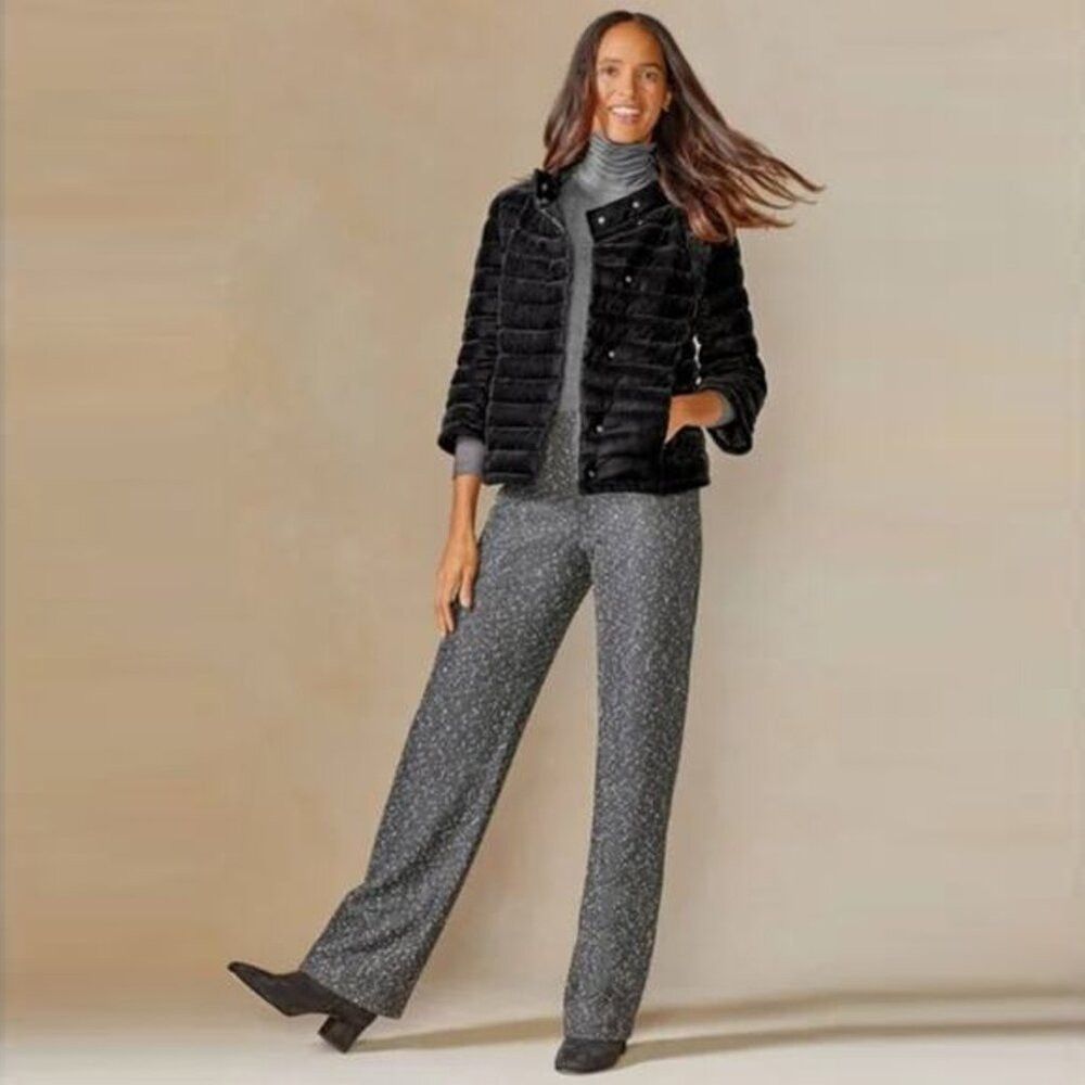 J.McLaughlin New J. McLaughlin Carter Sequin Grey Pants Size 4 Size 27" / US 4 / IT 40 - 1 Thumbnail