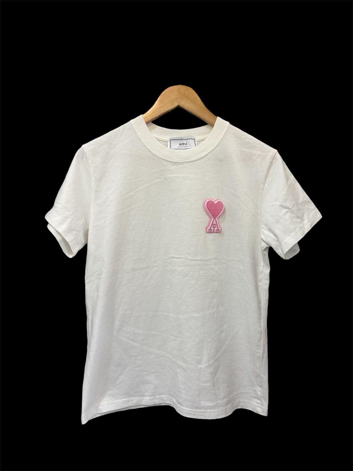 AMI Tonal Ami De Coeur TShirt pink logo Size US M / EU 48-50 / 2 - 1 Thumbnail