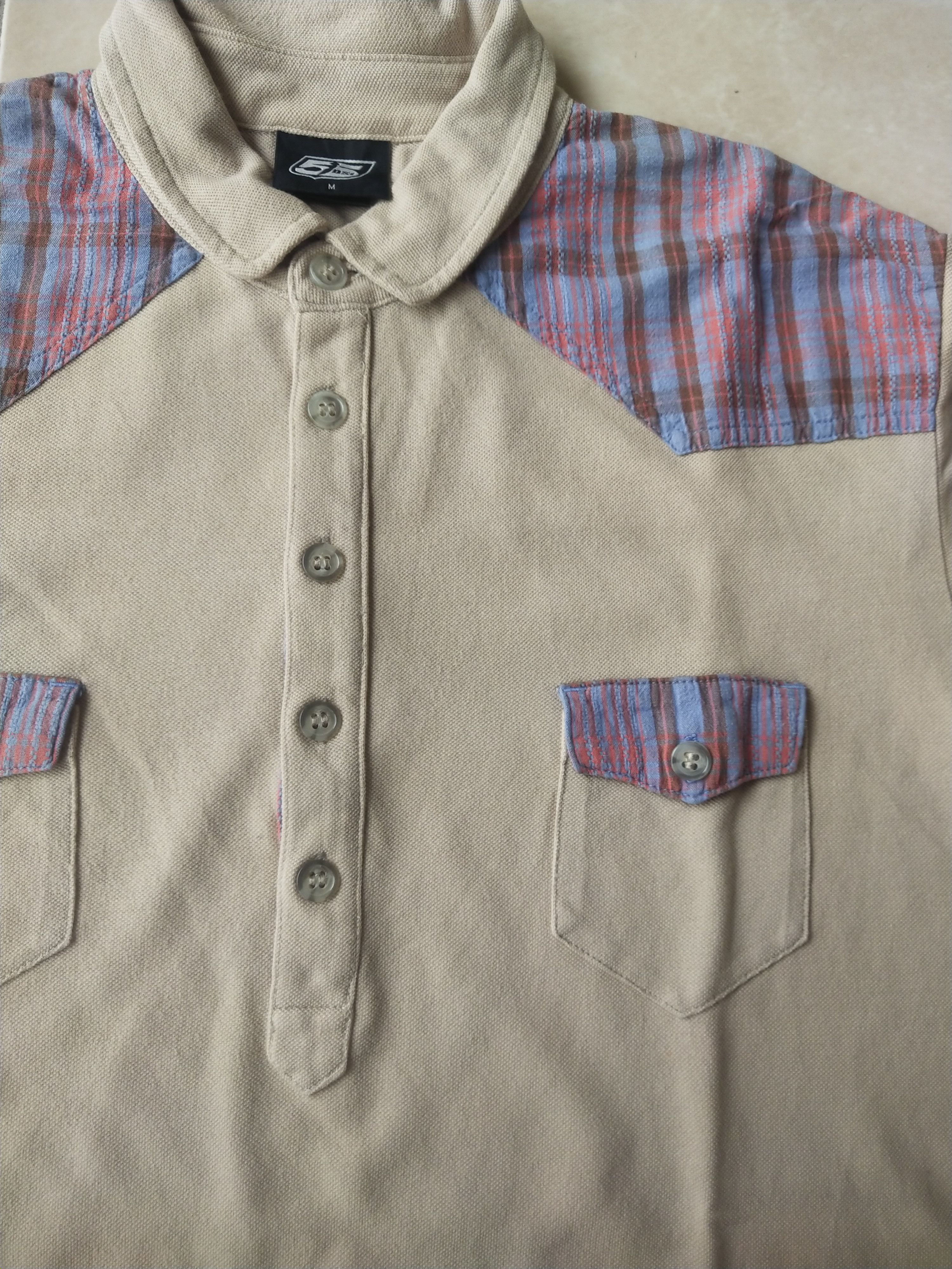 Diesel Vintage 55DSL by Diesel Western Yoke Plaid Polo Shirt Size US M / EU 48-50 / 2 - 3 Thumbnail