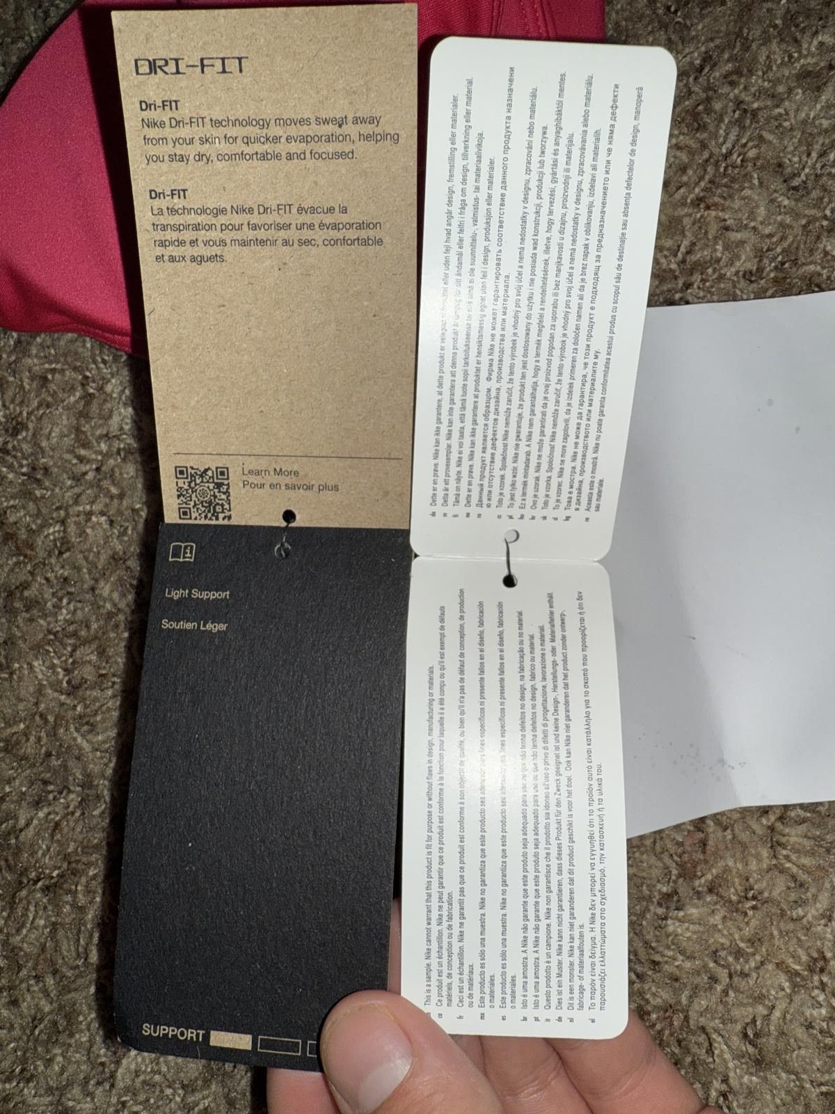 Nike Nike One Women's Light-Support Padded Sports Bra Sample Size ONE SIZE - 9 Thumbnail