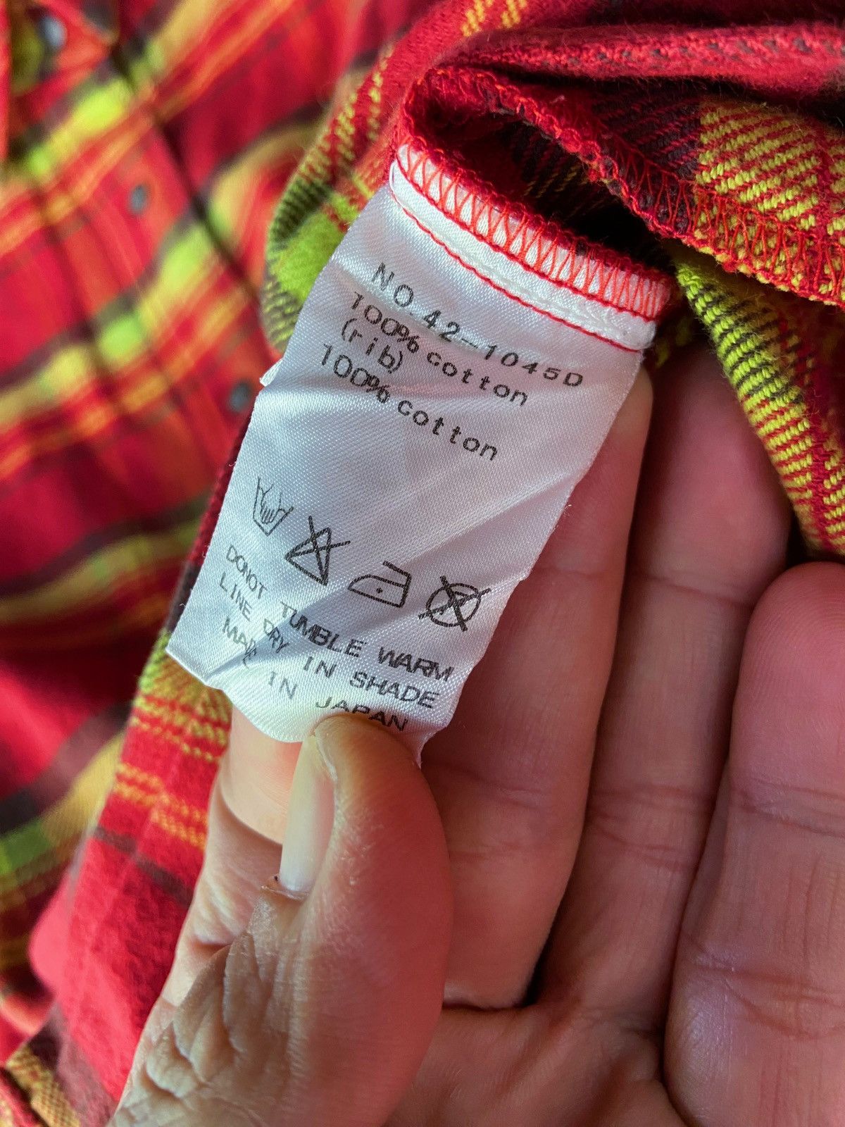 If Six Was Nine AUTHENTIC SEXY JAPANESE PLAID BUTTON DOWN SHIRT Size US S / EU 44-46 / 1 - 13 Thumbnail