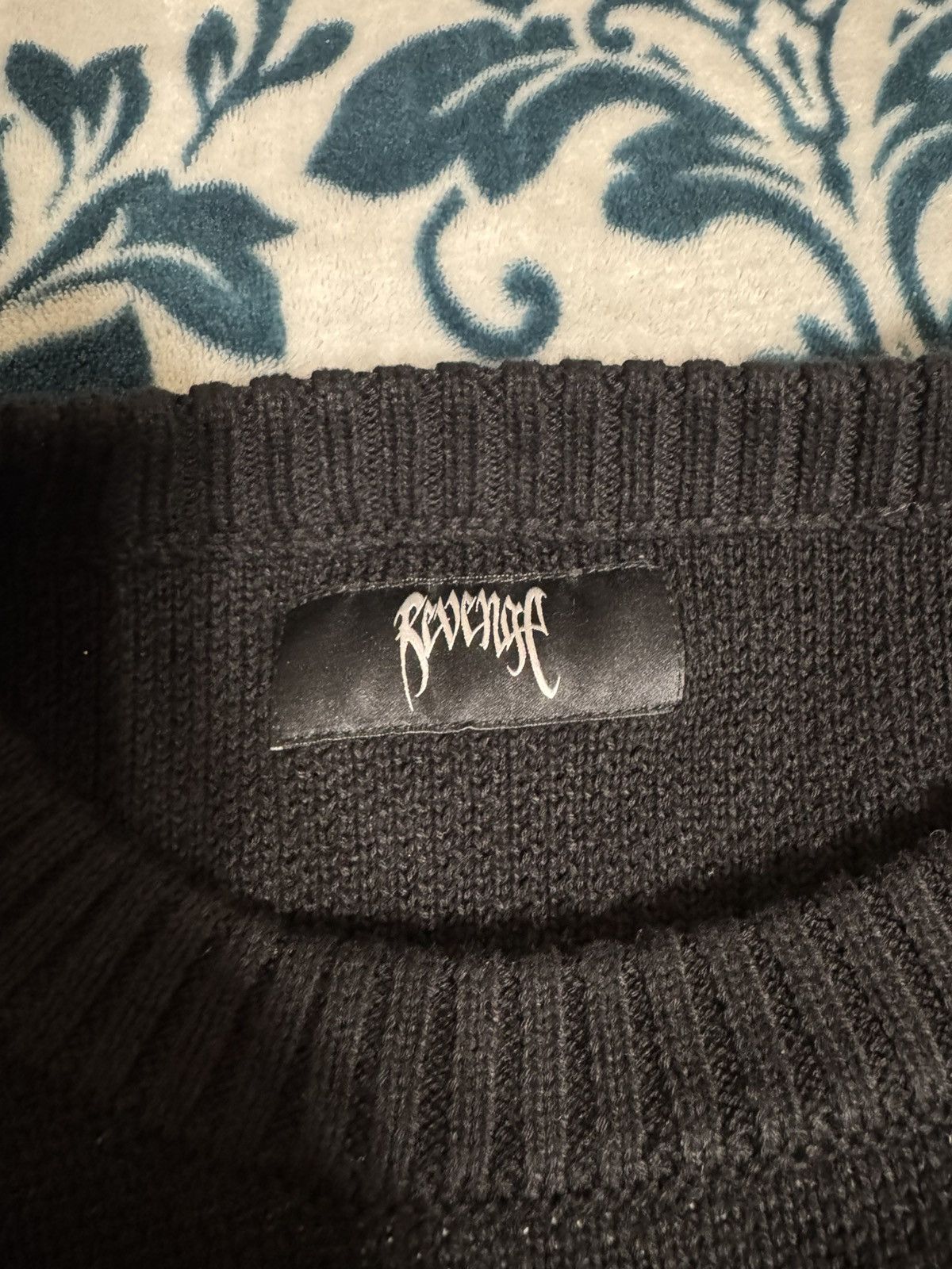 Revenge Arch Logo Knit Black/White Size US XL / EU 56 / 4 - 3 Thumbnail