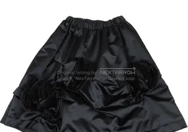 Comme des Garcons Comme Des Garcons size S Black vintage rose half skirt Size 23" - 6 Thumbnail
