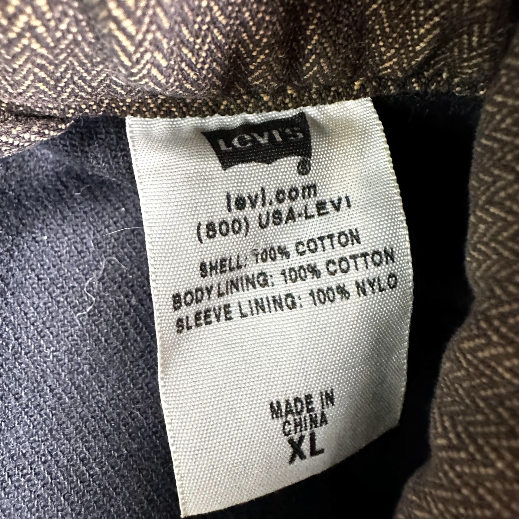 Levi's VINTAGE Levi's Tab Twills Military Jacket Mens XL Brown Herringbone Cotton Lined Size US XL / EU 56 / 4 - 3 Thumbnail