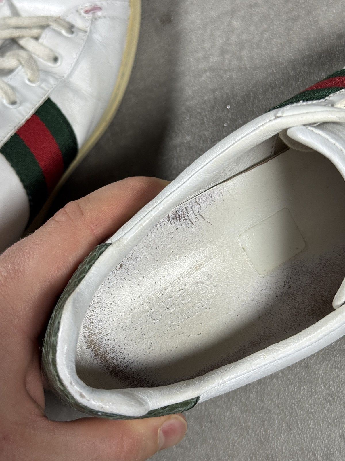 Gucci Gucci Ace Web Stripe Sneakers – White Size US 7 / EU 40 - 8 Thumbnail
