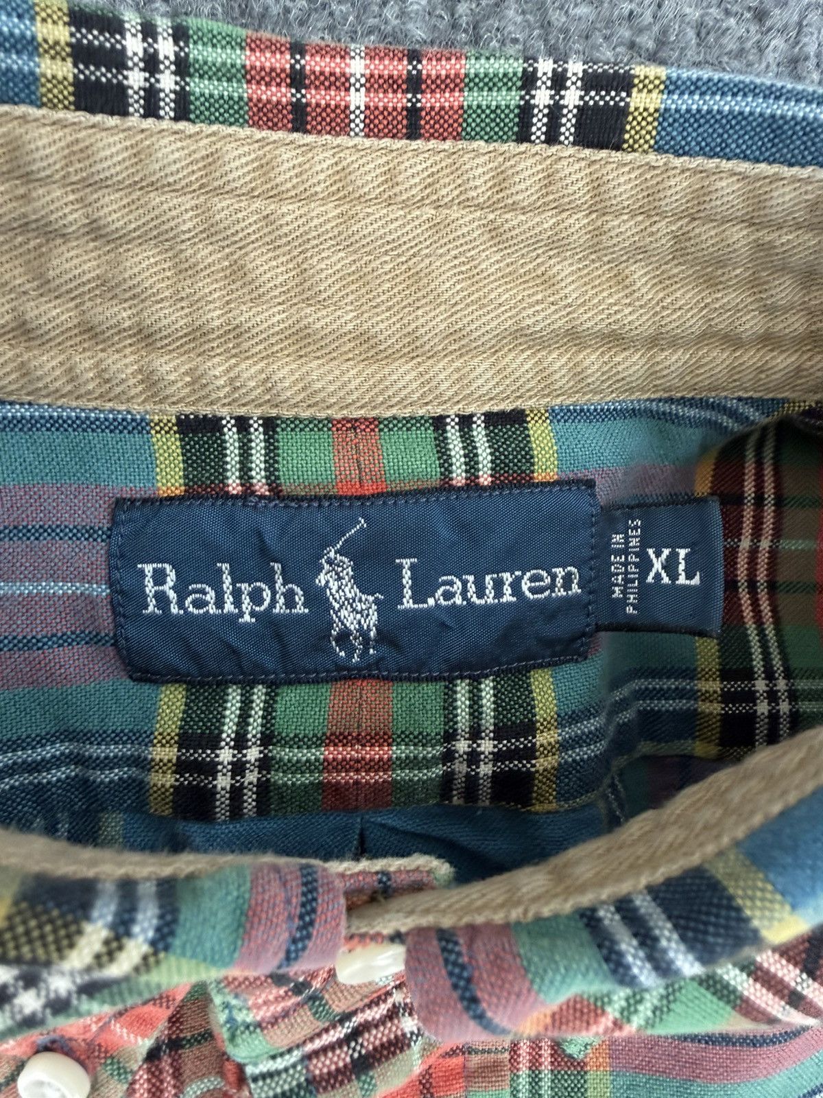 Polo Ralph Lauren Vintage Polo Ralph Lauren Plaid OCBD Shirt XL Blue Red Size US XL / EU 56 / 4 - 4 Thumbnail