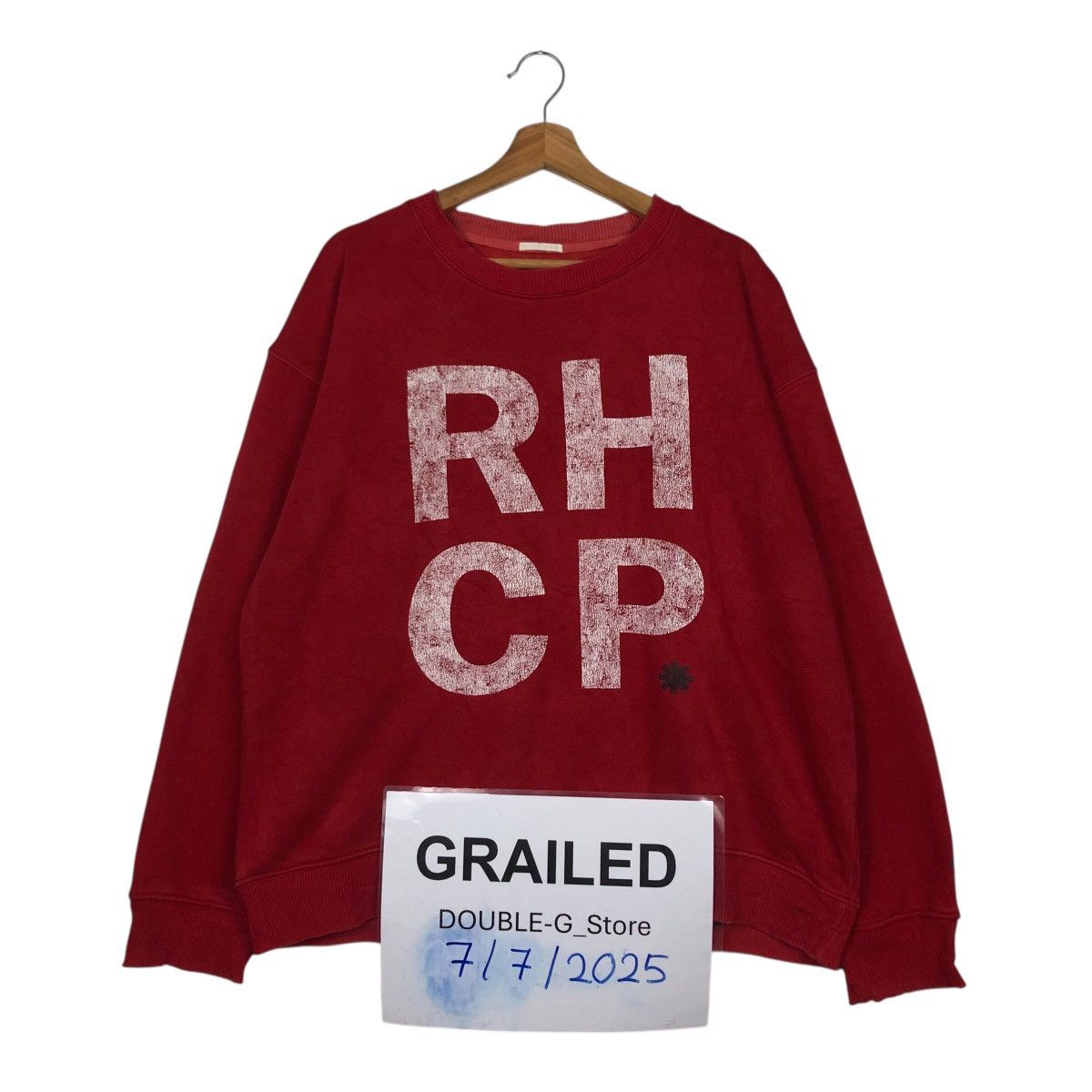 Band Tees 📌Vintage Sweatshirt Band Red Hot Chilli Paper Big Logo Size US L / EU 52-54 / 3 - 1 Thumbnail