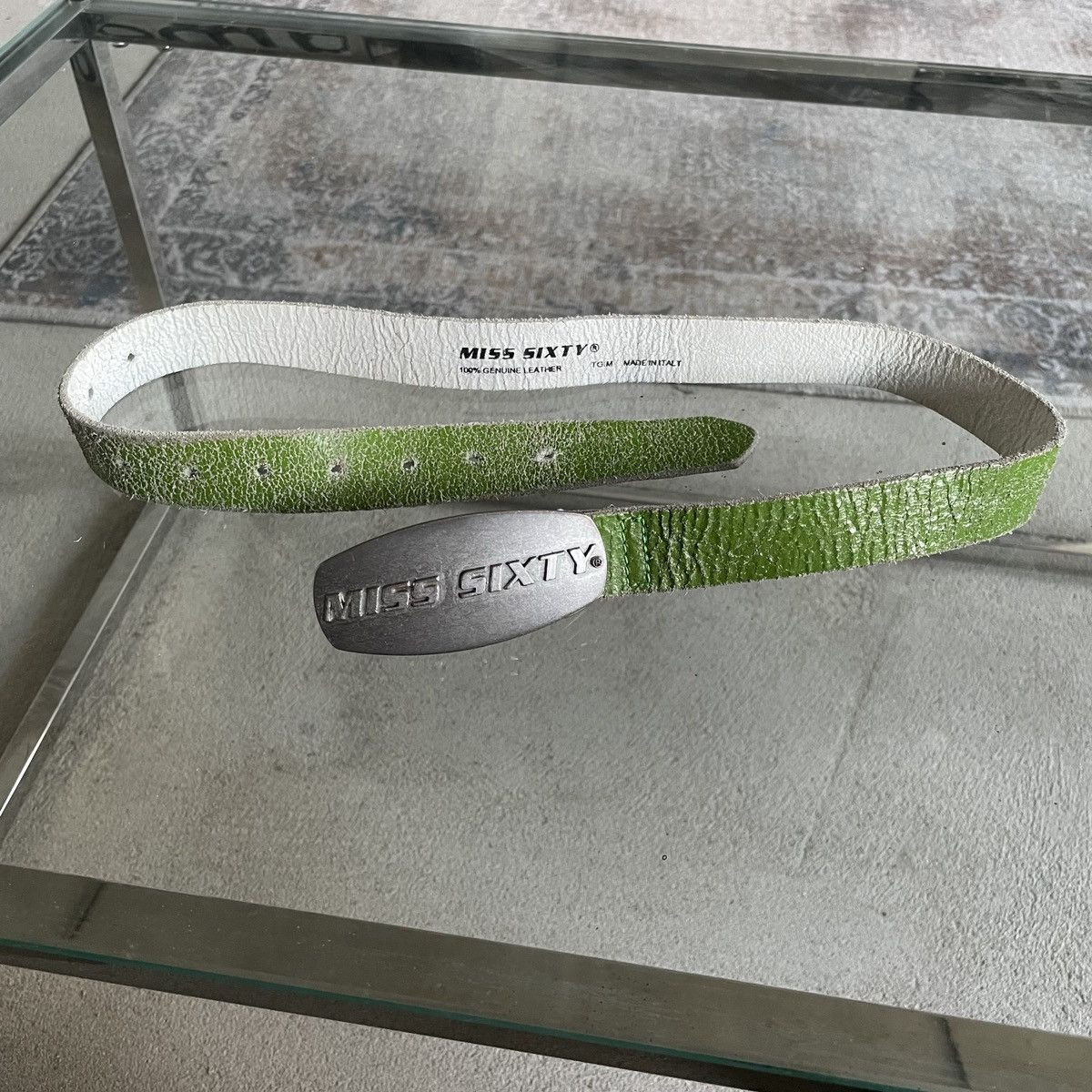Miss Sixty Vintage Green Leather Belt