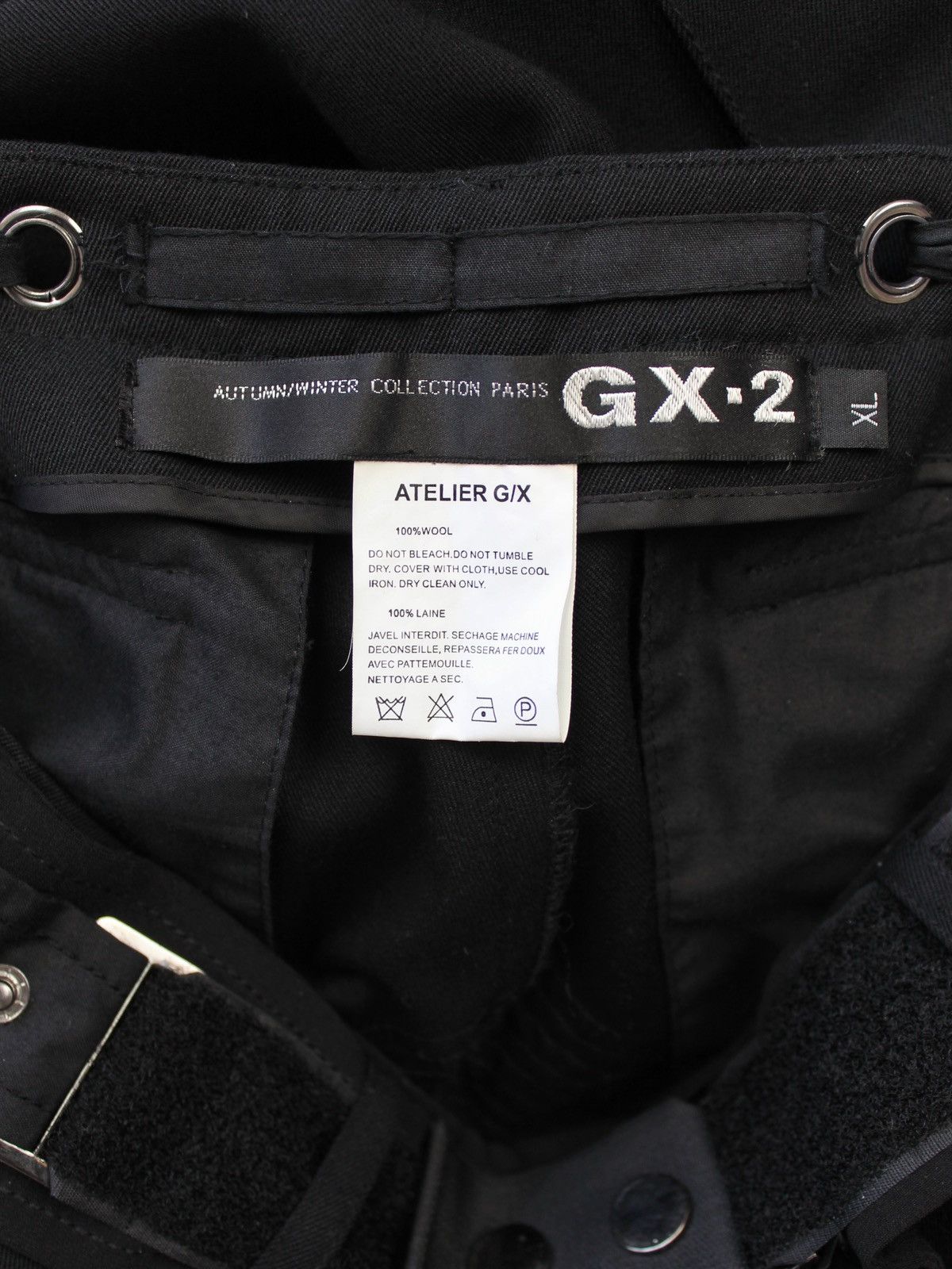 Vintage GX-2 Paris Designer Parachute Bondage Strap Pants Size 32" / US 10 / IT 46 - 8 Thumbnail