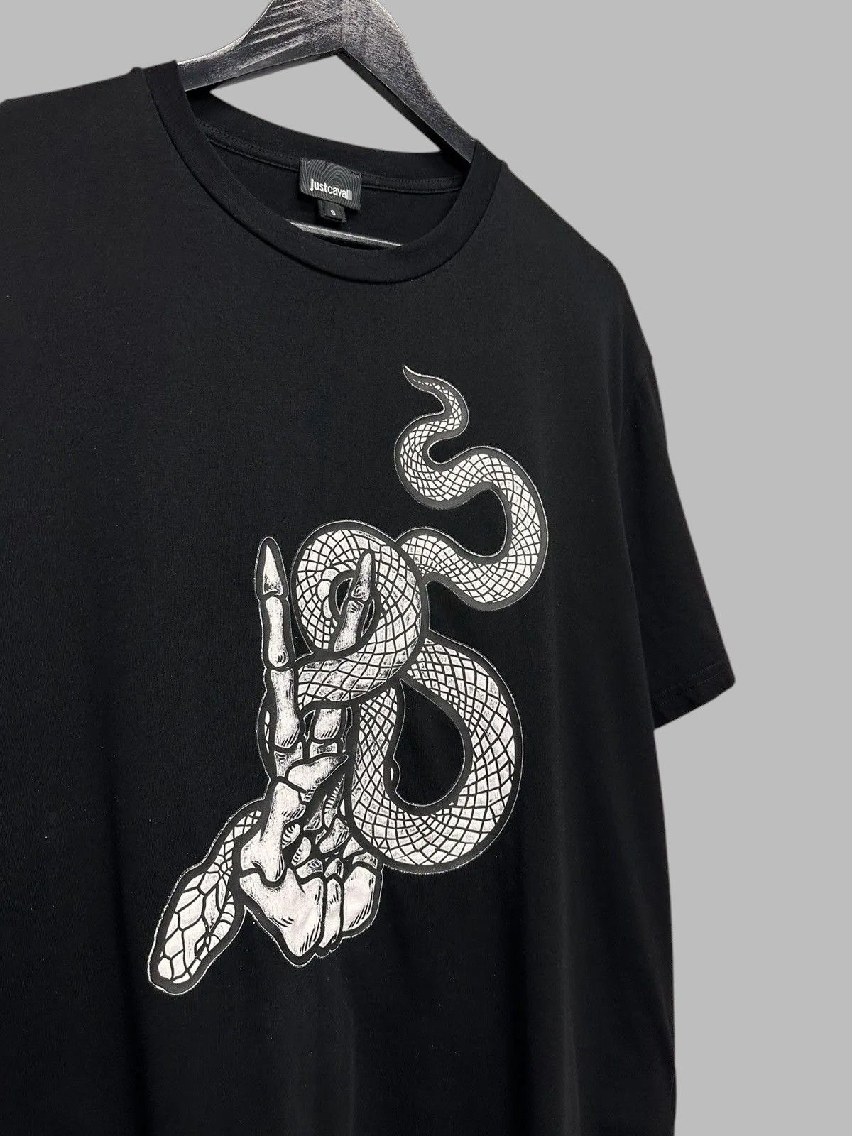 Roberto Cavalli Just Cavalli Black Vintage Tee Luxury Logo Streetwear Size US S / EU 44-46 / 1 - 3 Thumbnail
