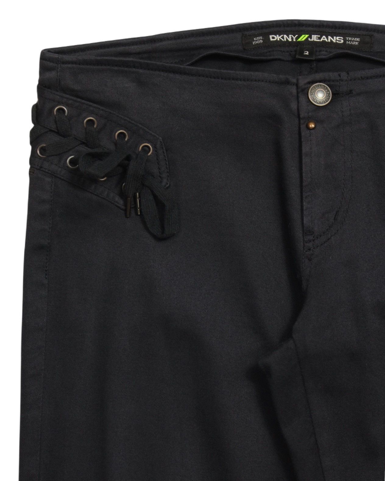 DKNY × If Six Was Nine × Le Grande Bleu (L.G.B.) 2000S DKNY FLARED JEANS Size 26" / US 2 / IT 38 - 3 Thumbnail