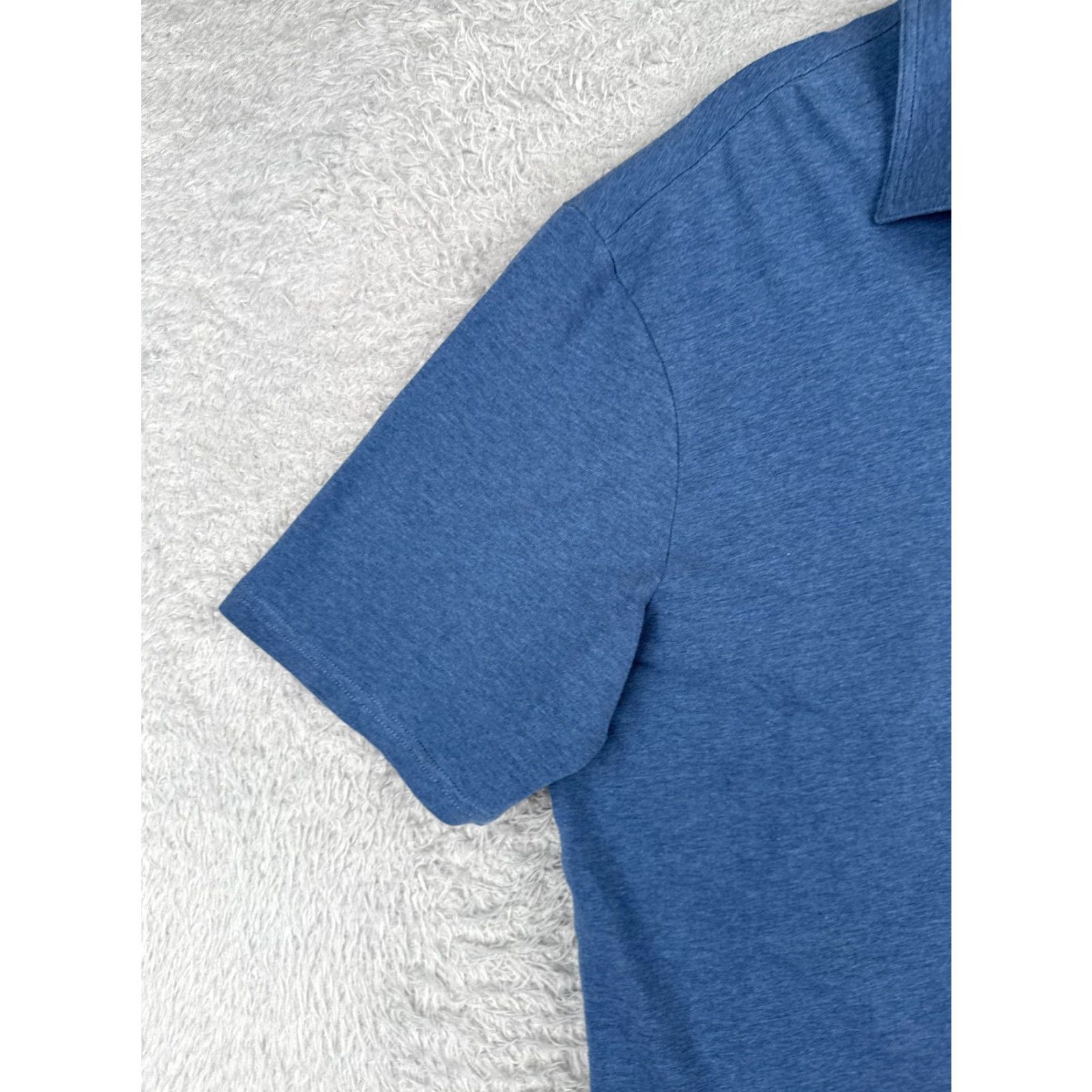 johnnie-O johnnie-O Polo Shirt Men Extra Large Heather Blue Cotton Jersey Short Sleeve Shirt XL Blue Polo Modern American Sports Mens - Size US XL / EU 56 / 4 - 3 Thumbnail