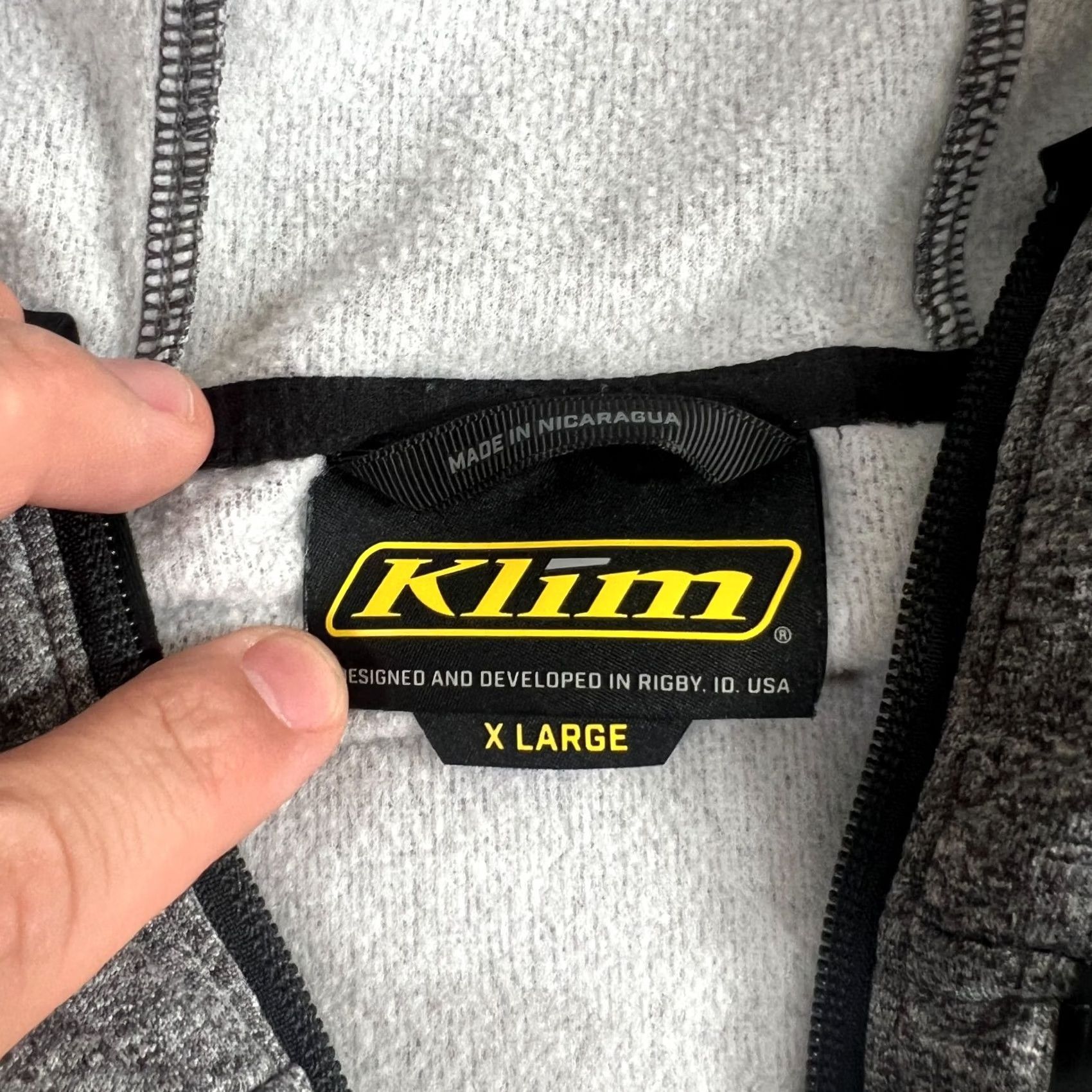 Vintage KLIM Hoodie Mens XL Gray Alpha Jacket Men Full Zip Lightweight Outdoor Riding Size US XL / EU 56 / 4 - 3 Thumbnail