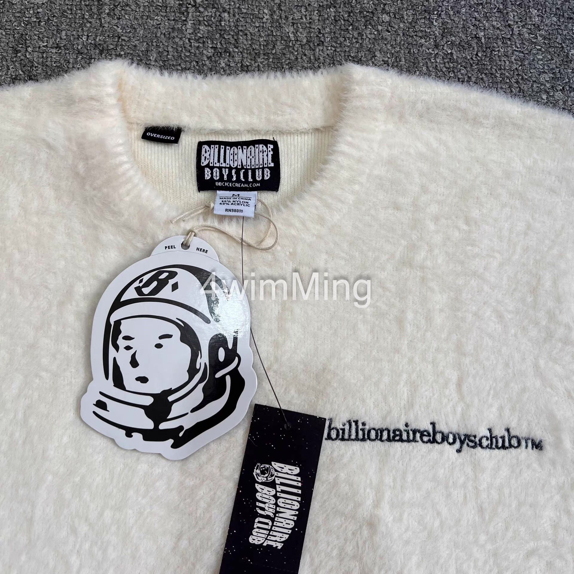 Billionaire Boys Club BBCUSFaux Mink Solid Color Embroidered Crew Neck Sweater Q7 Size US M / EU 48-50 / 2 - 3 Thumbnail