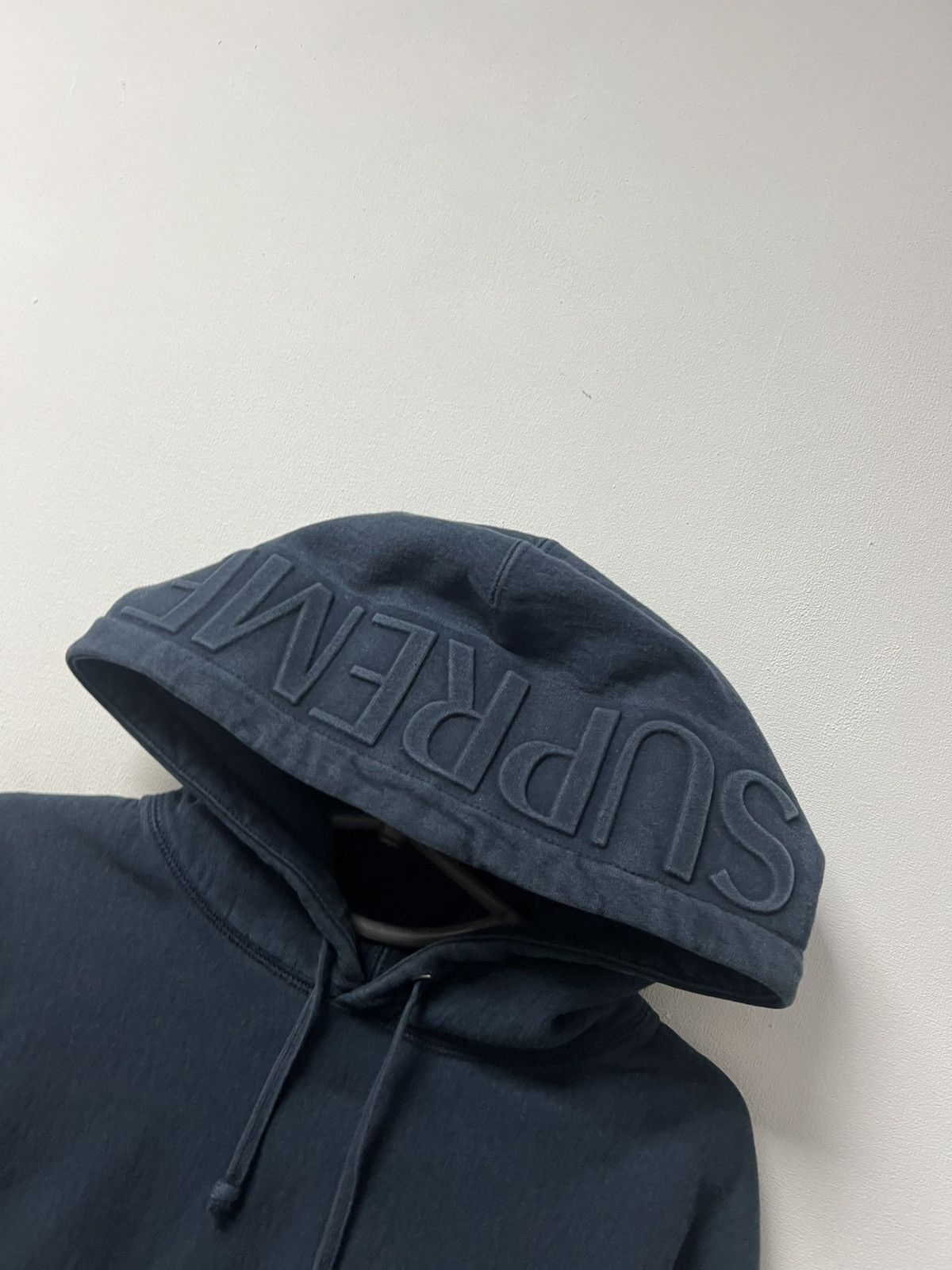 Supreme Supreme Zip Hoodie Big Logo Navy Blue Mens Size L Size US L / EU 52-54 / 3 - 2 Thumbnail