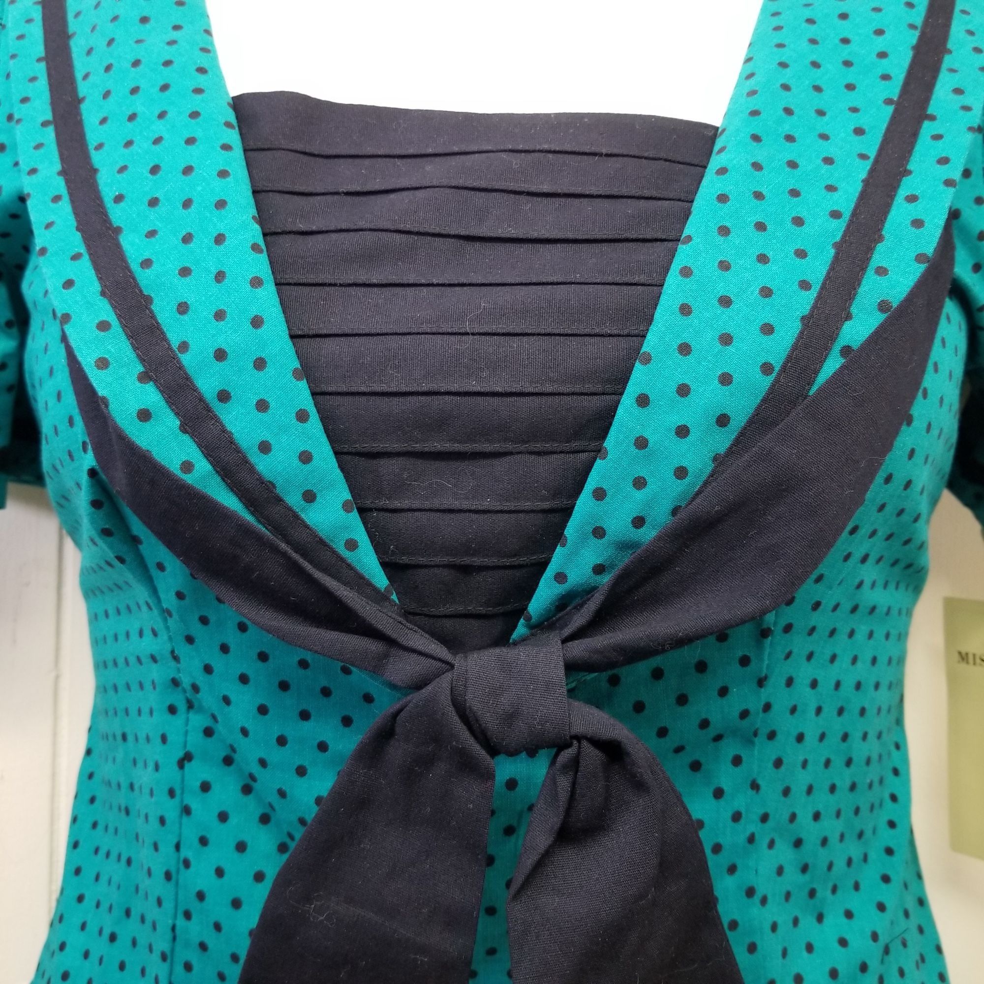 Other Misty Lane 9 10 Sailor Dress Green Black Polka Dot Vintage C Size L / US 10 / IT 46 - 7 Thumbnail