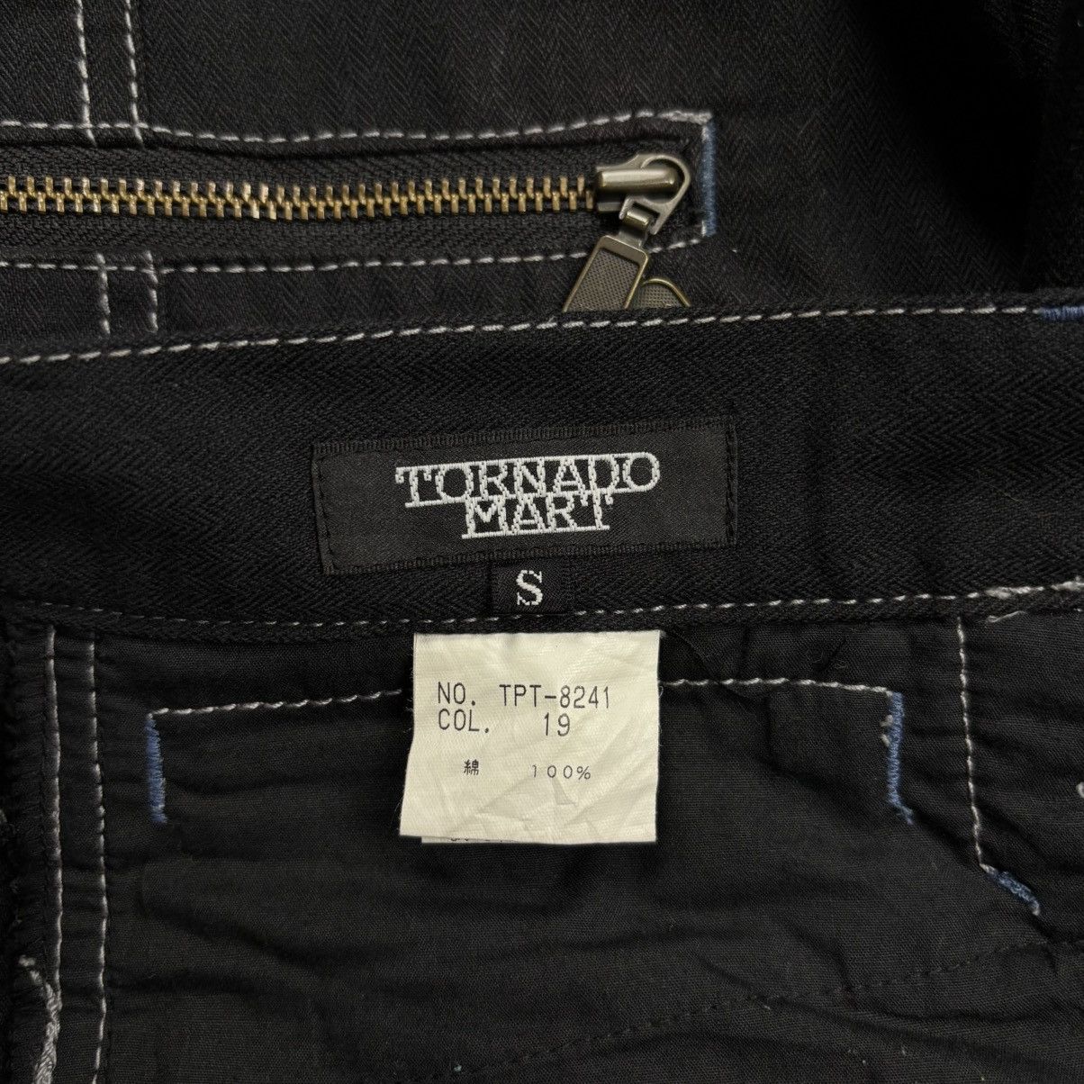 Tornado Mart 2000s Tornado Mart Multizips Contrast Stitching Flared Pant Size US 29 - 8 Thumbnail
