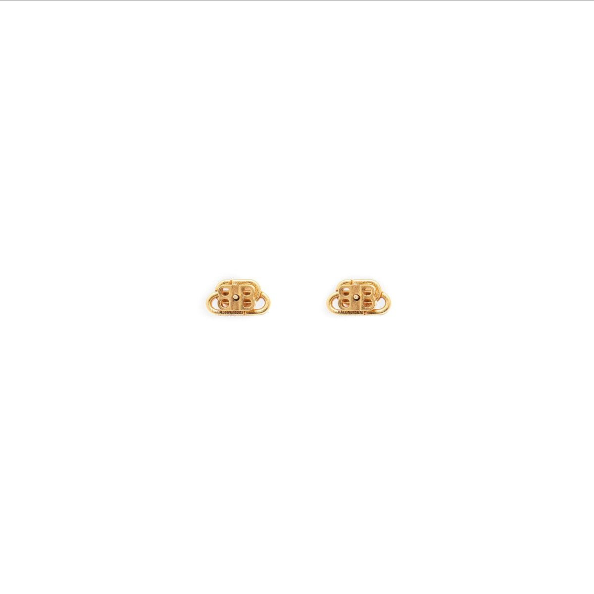 image of Balenciaga Bb Xs Stud Earrings In Gold, Men's