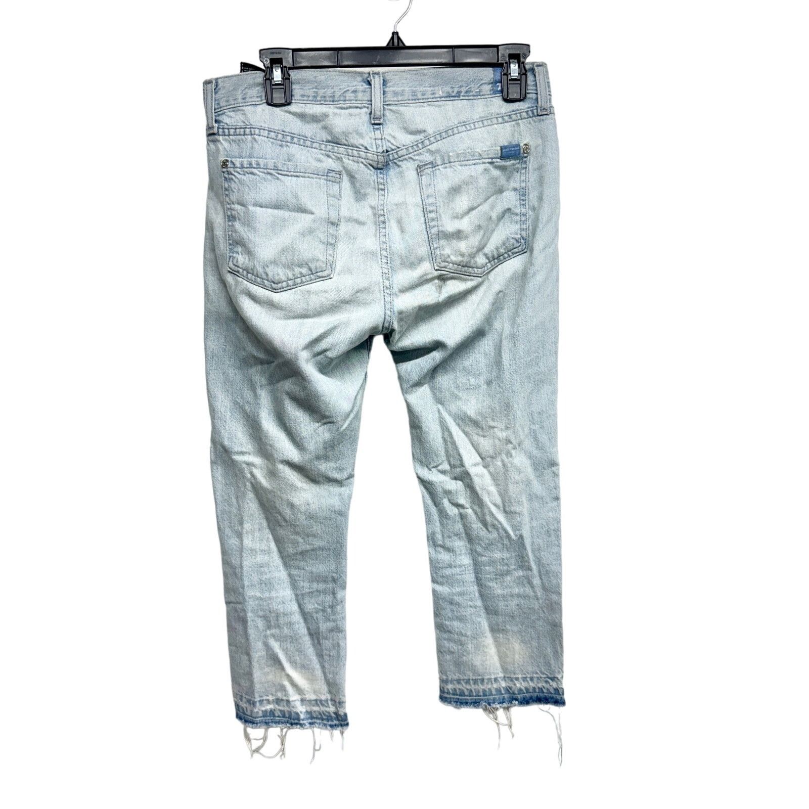 7 For All Mankind 7 for All Mankind cropped relaxed distressed skinny jean 26 Size 26" / US 2 / IT 38 - 5 Thumbnail