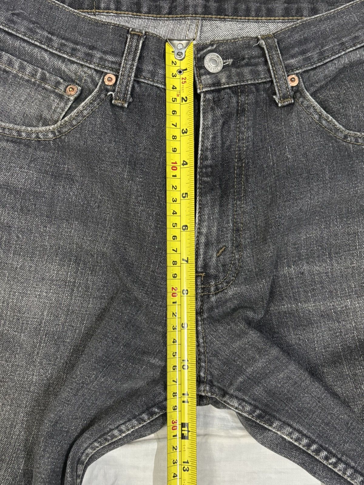 Levi's Vintage Y2K Levis 533 Charcoal Black Faded Wash Jeans Size US 30 / EU 46 - 17 Thumbnail