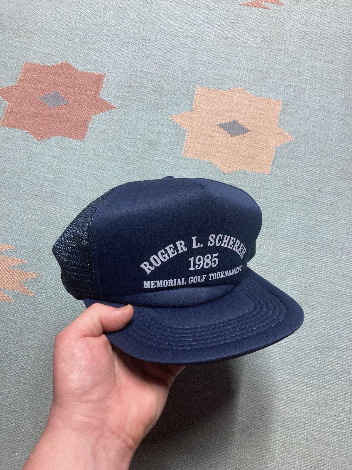 Vintage 80s trucker hat Roger Scherer memorial golf tournament 1985 Size ONE SIZE - 1 Thumbnail