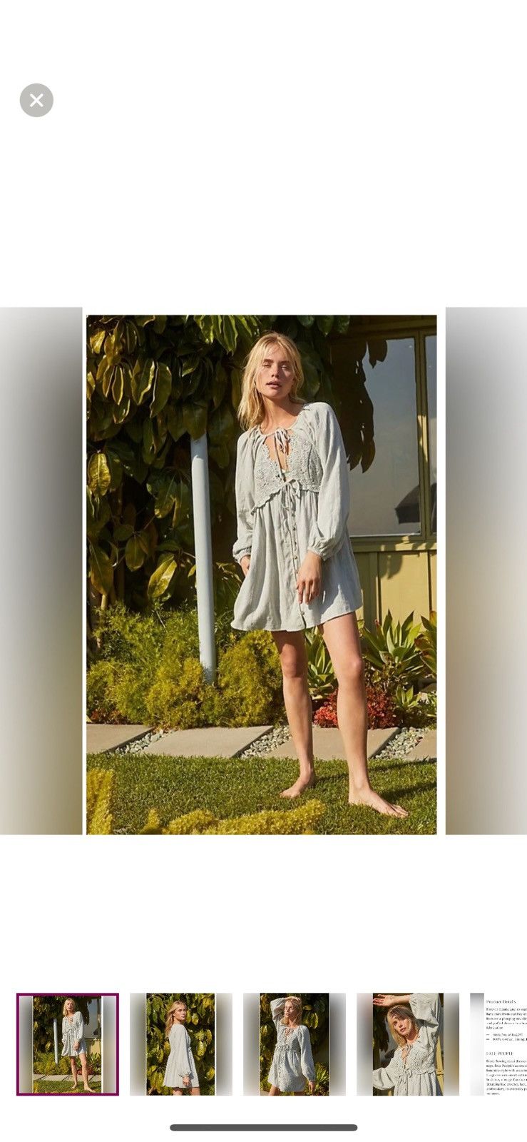 Free People Free people summer strutting mini dress Size XS / US 0-2 / IT 36-38 - 1 Thumbnail