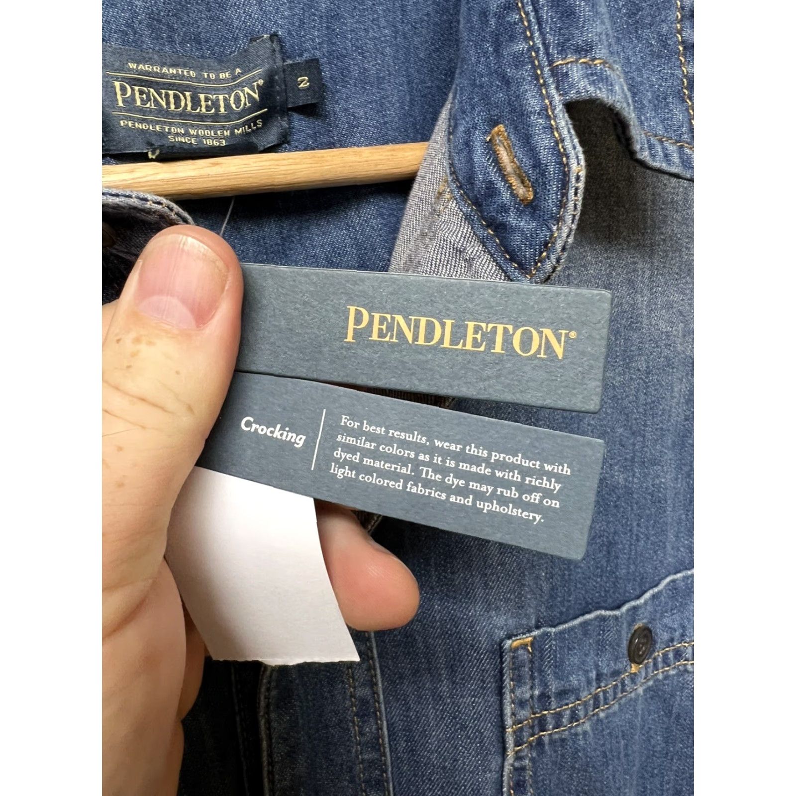 Pendleton Pendleton Blue Denim Chambray Utility Jumpsuit Coveralls Belted Size 2 NEW Women Button Belted Pockets 100% Cotton Boho Western Modern Size 26" / US 2 / IT 38 - 7 Thumbnail