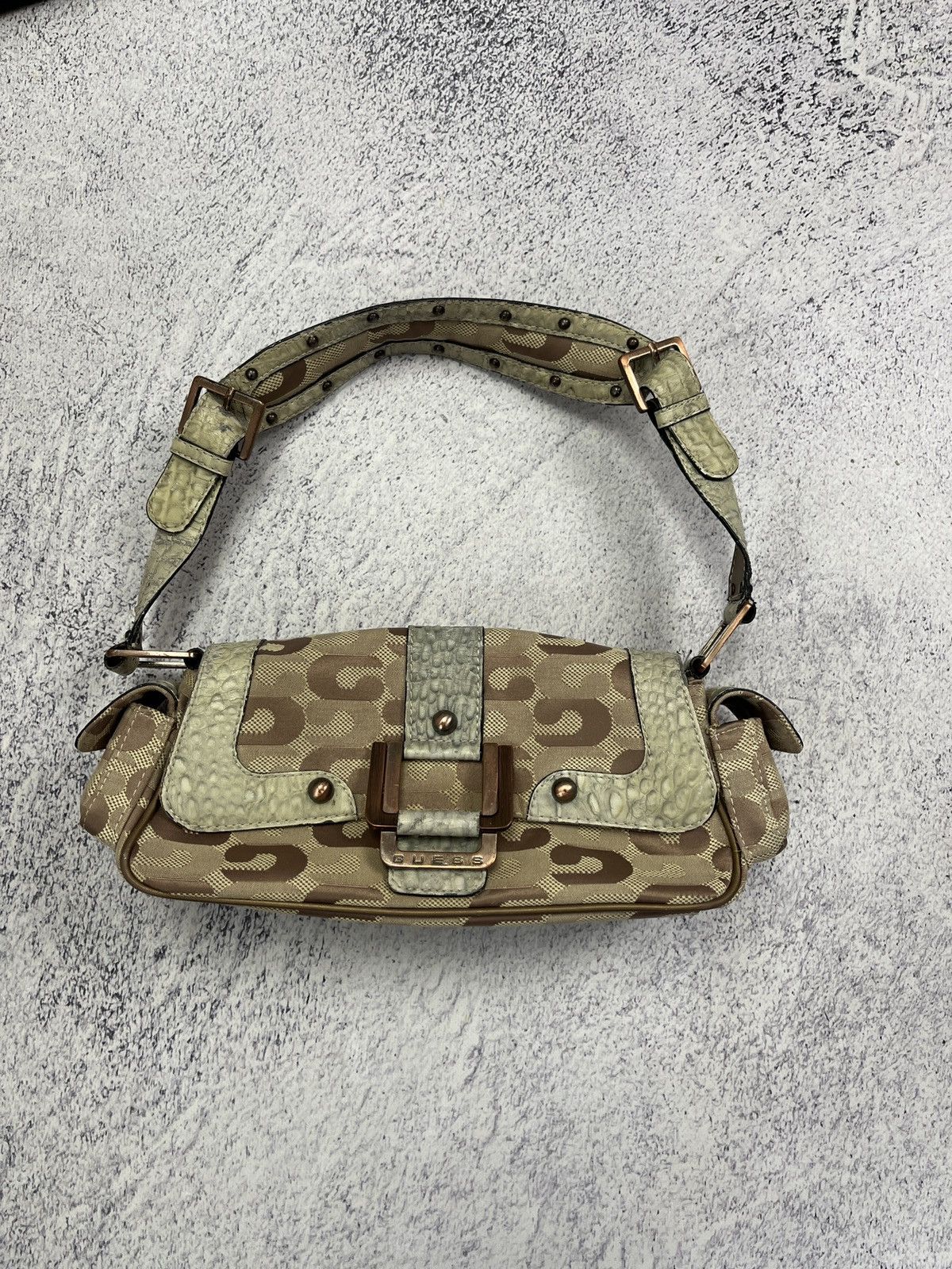 Guess Vintage 00’s GUESS Cloth Handbag Monogram Y2k Avant Garde Size ONE SIZE - 1 Thumbnail