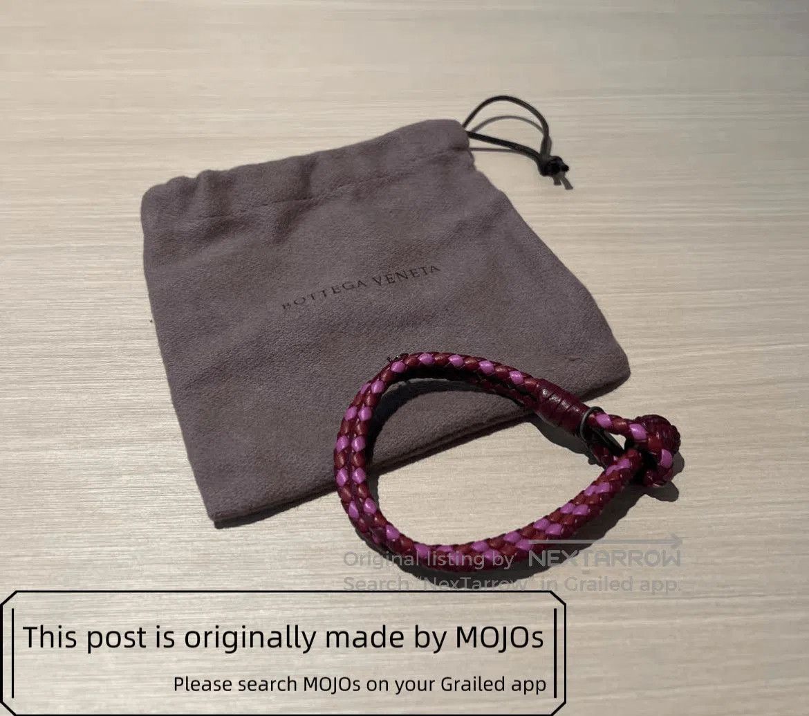Bottega Veneta Sz M Bottega Veneta Purple Leather Woven Bracelet. Size ONE SIZE - 3 Thumbnail