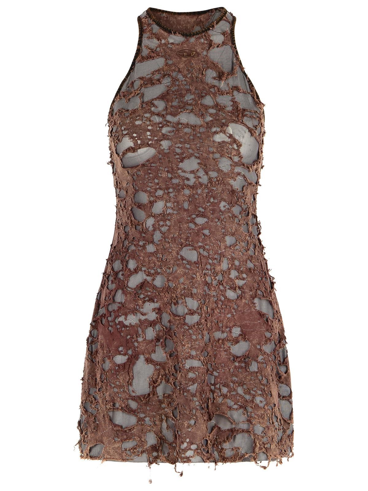 DIESEL Brown Cotton Blend Dress