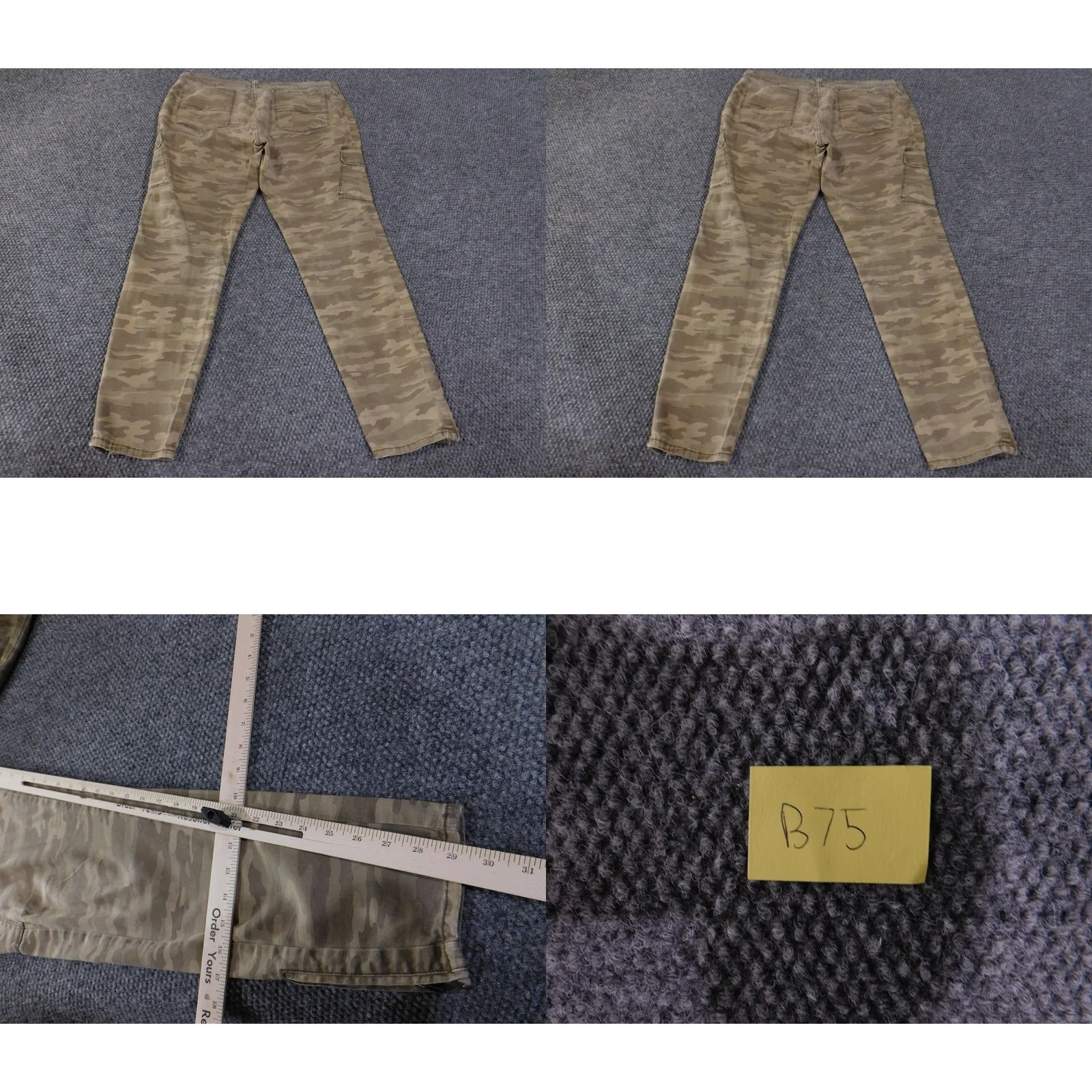 Lucky Brand Lucky Brand Charlie Skinny Cargo Pants Womens 14 Green Camouflage Ankle Zip Pockets Belt Loops Zip Fly 29in Inseam Mens? Size 36" / US 14 / IT 50 - 8 Thumbnail