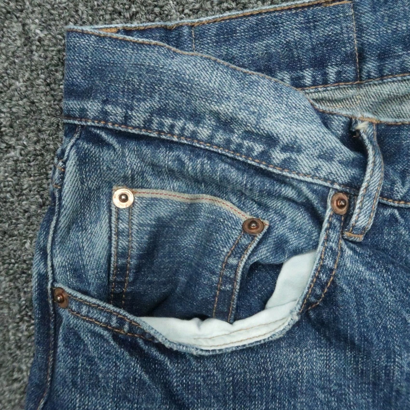 Taylor Stitch Taylor Stitch Jeans Mens 32x34 Blue Denim 5-Pocket Button Straight Pants Size US 32 / EU 48 - 3 Thumbnail