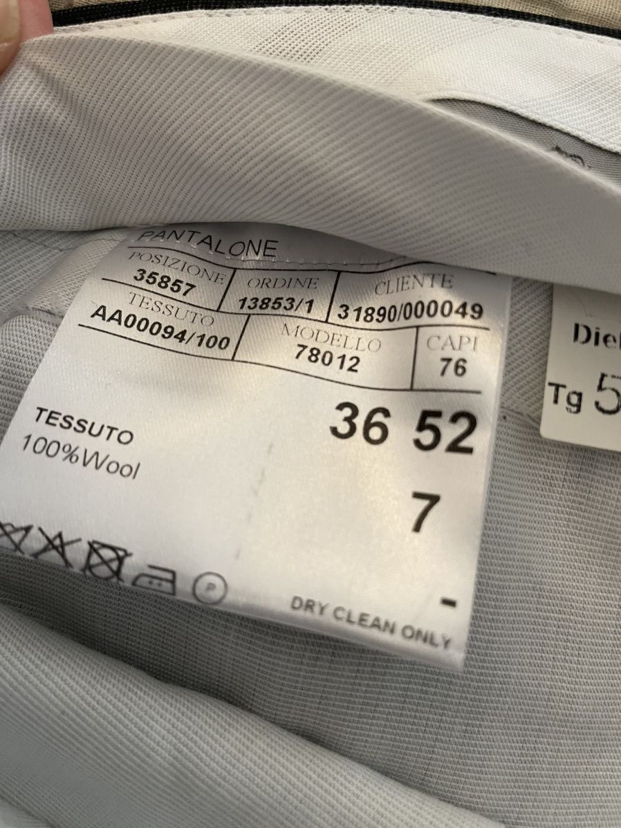Canali Travel Flat Front Wool Trouser Size 36R - 4 Thumbnail